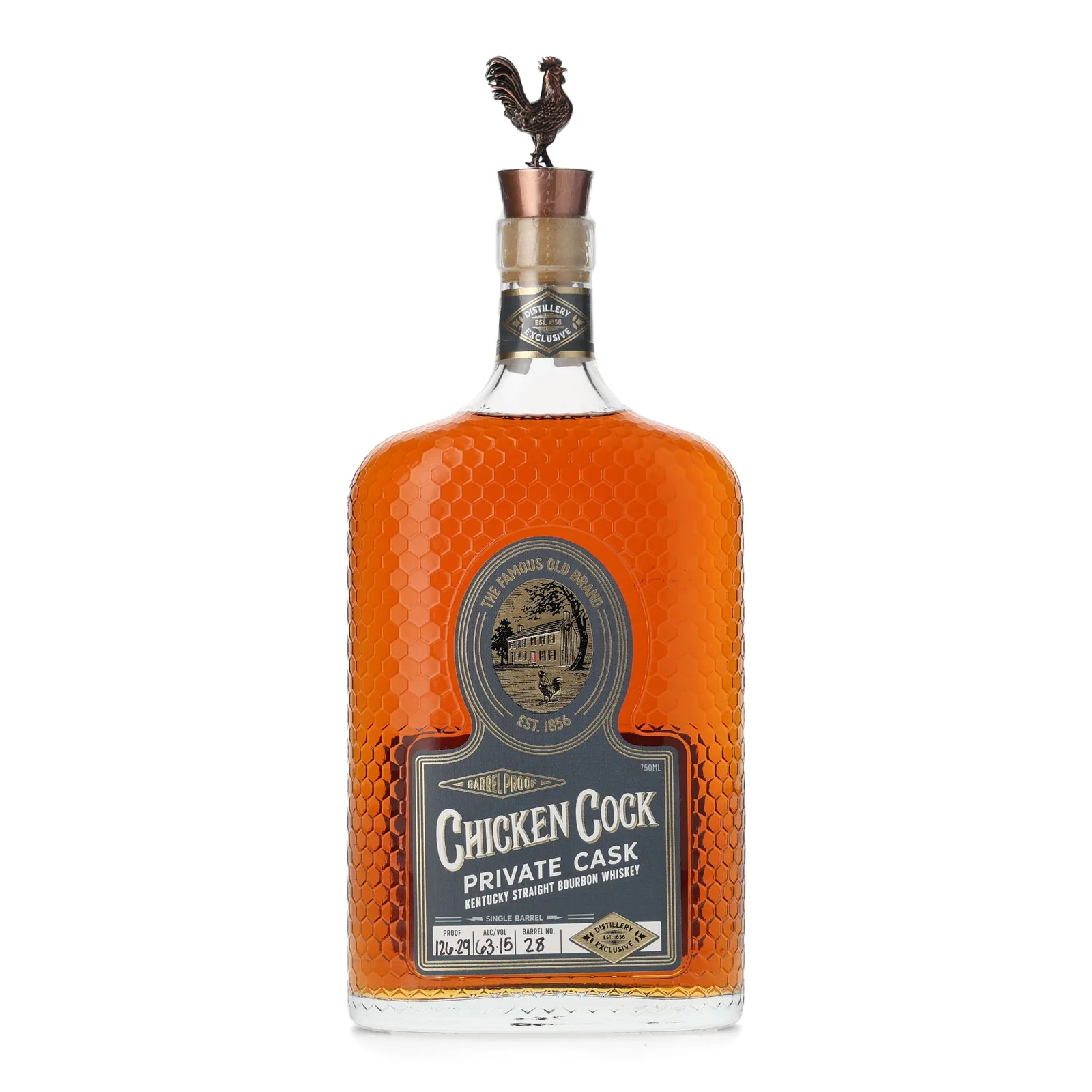 Chicken Cock Private Cask #6 Year Old, American Oak Cask, Cask #28, 2020, 63.1% whisky bottle