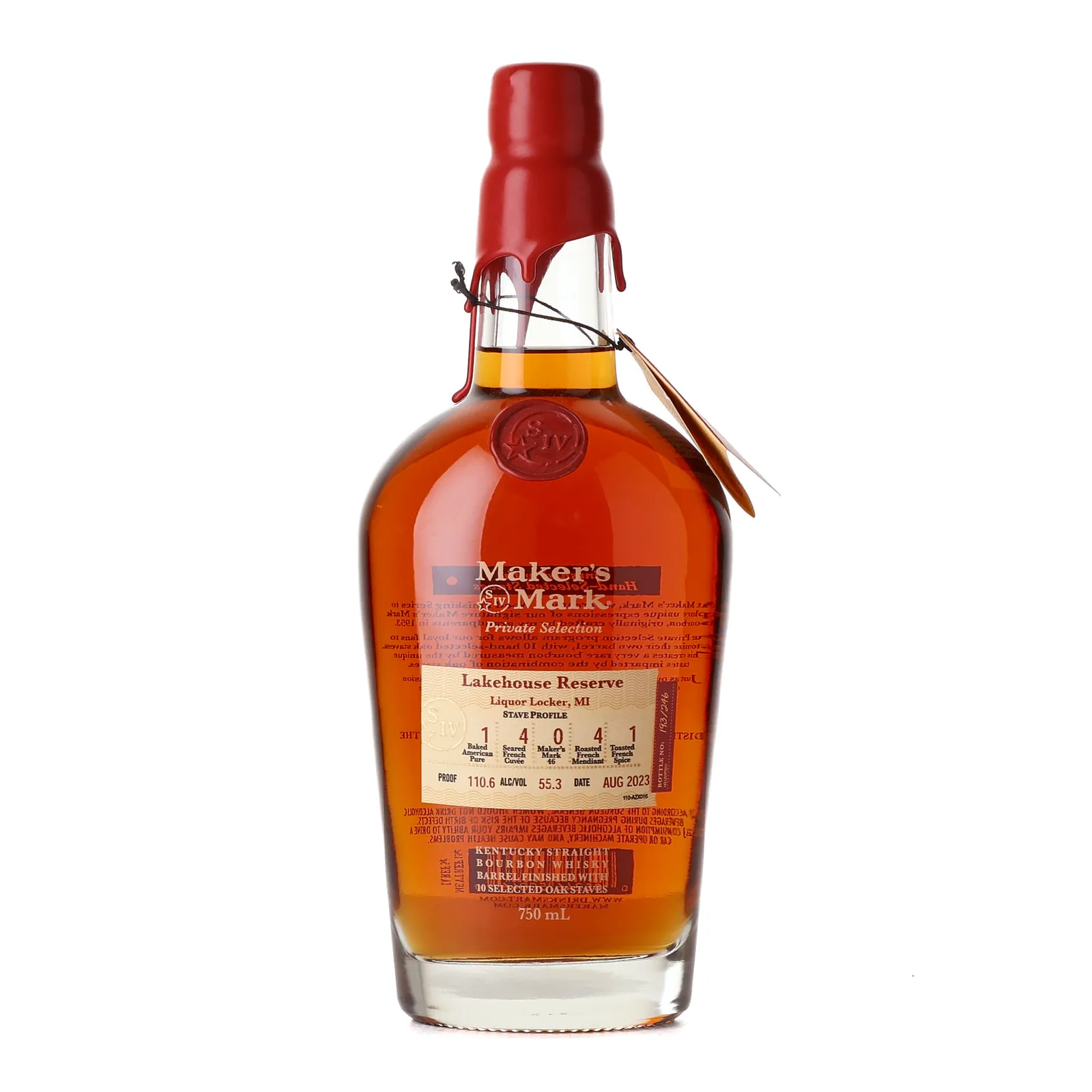 Maker's Mark Private Selection 'Lakehouse Reserve', Oak Cask, 2023, 55.3% whisky bottle
