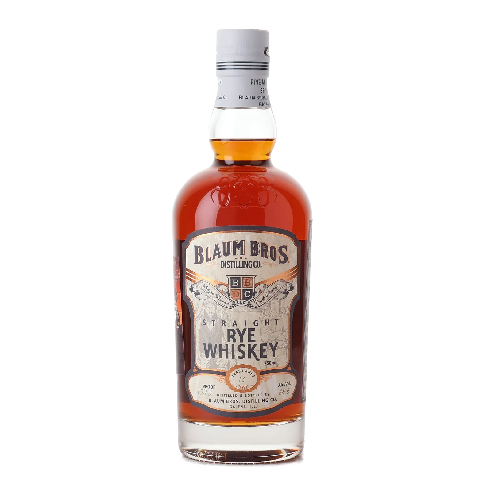Blaum Bros. 10 Year Rye 'Three Amigos' Private Barrel Selection, Cask #133, 68.8% whisky bottle