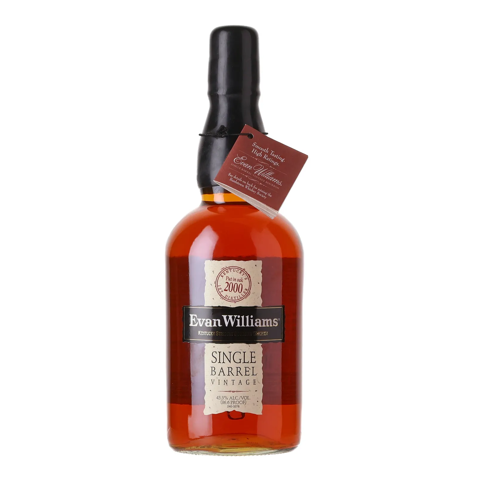 Evan Williams Single Barrel Vintage, Barrel Cask, Cask #885, 2010, 43.3% whisky bottle