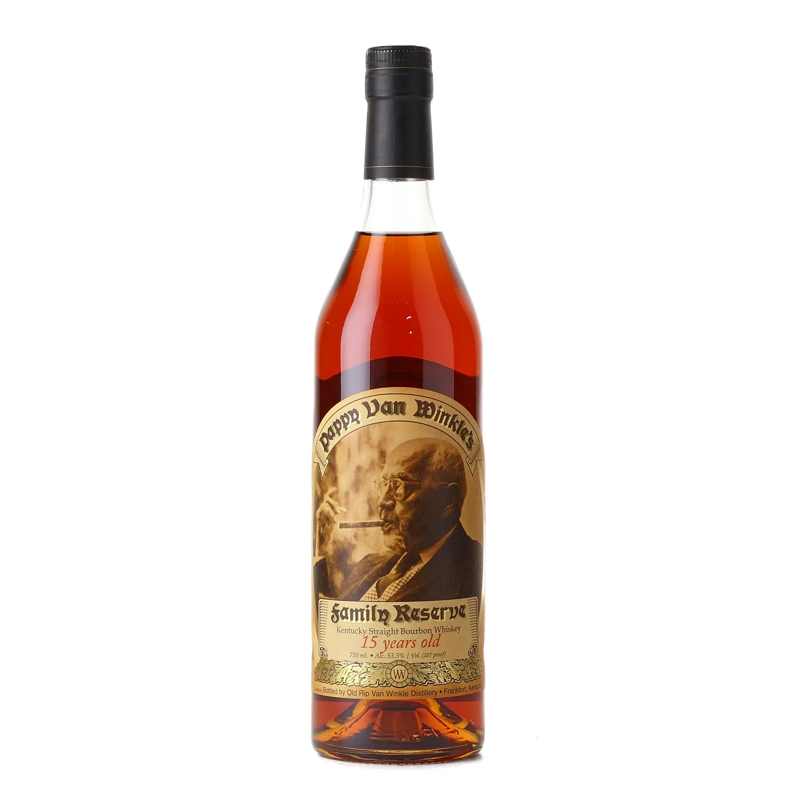 Pappy Van Winkle Family Reserve Bourbon 15 Year Old, New Charred Oak Cask, 2016, 53.5% whisky bottle