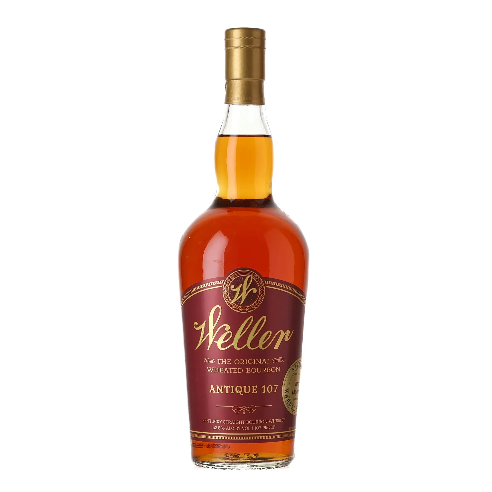 Weller Antique 107 Bourbon, King Liquors Private Barrel Selection, 53.5% whisky bottle