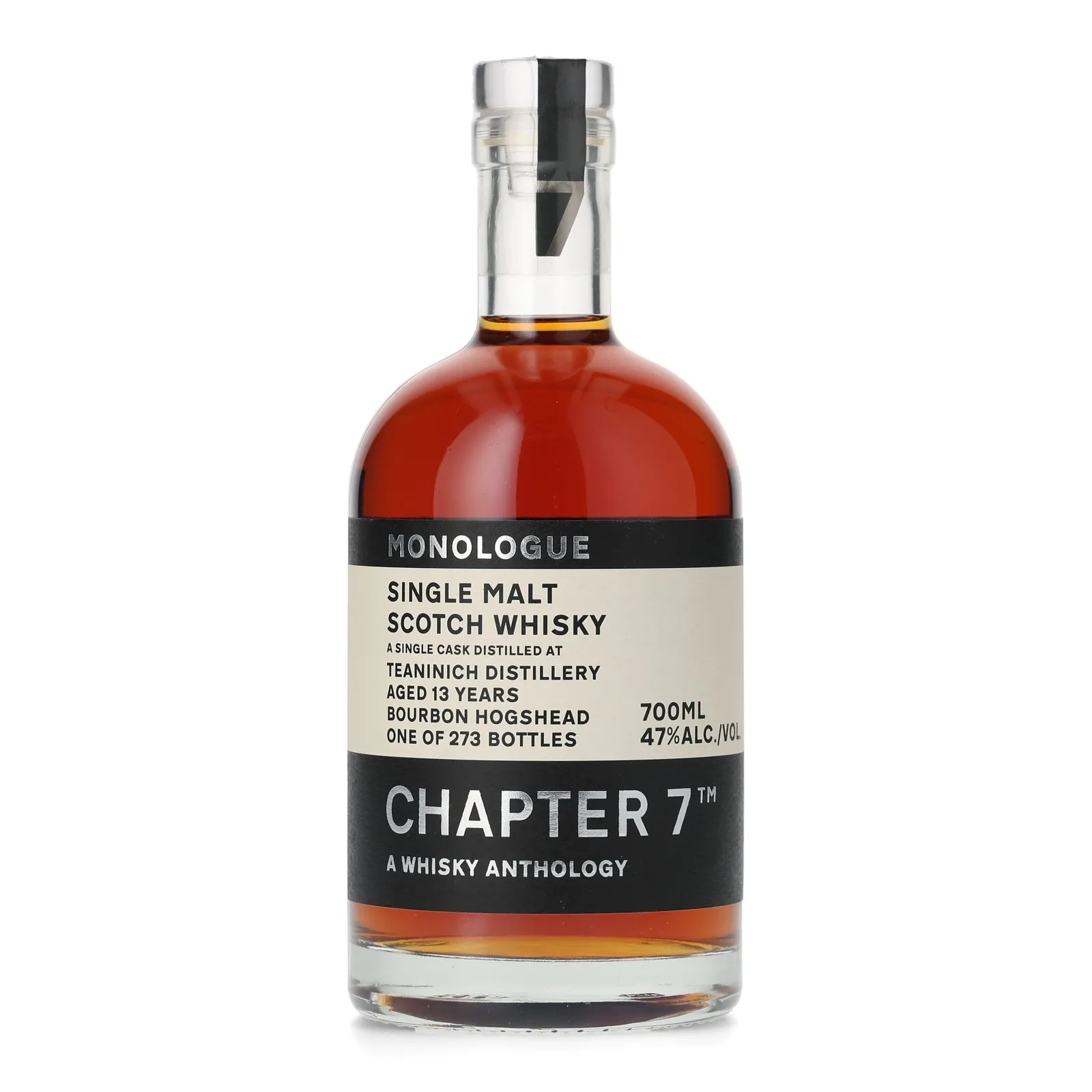 Teaninich Monologue 13 Year Old, Bourbon Hogshead Cask, Cask #715025, 2008, Chapter 7, 47% whisky bottle