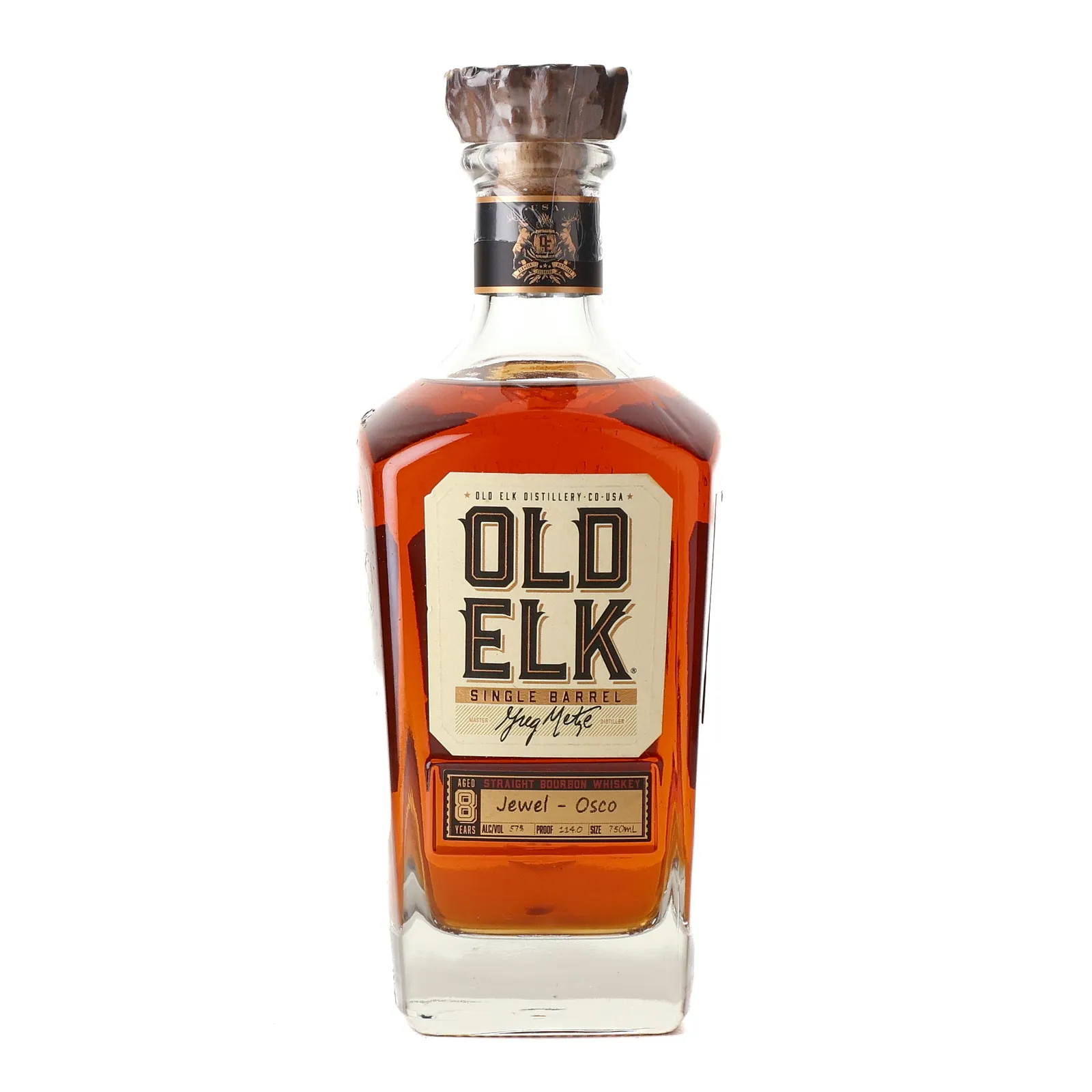 Old Elk Single Barrel Selection Jewel - Osco 8 Year Old, Cask #238, 2023, 57% whisky bottle