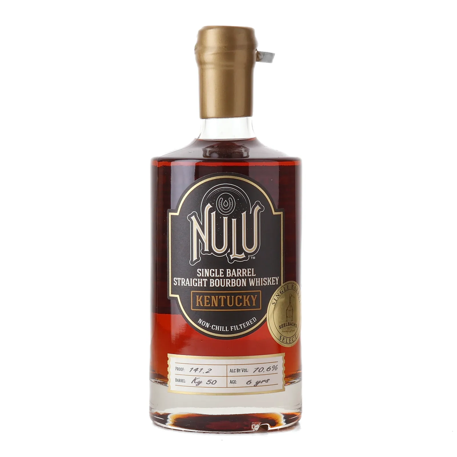 Nulu Single Barrel Straight Bourbon Whiskey Seelbach's Select 6 Year Old, Cask #KY50, Prohibition Craft Spirits, 70.6% whisky bottle