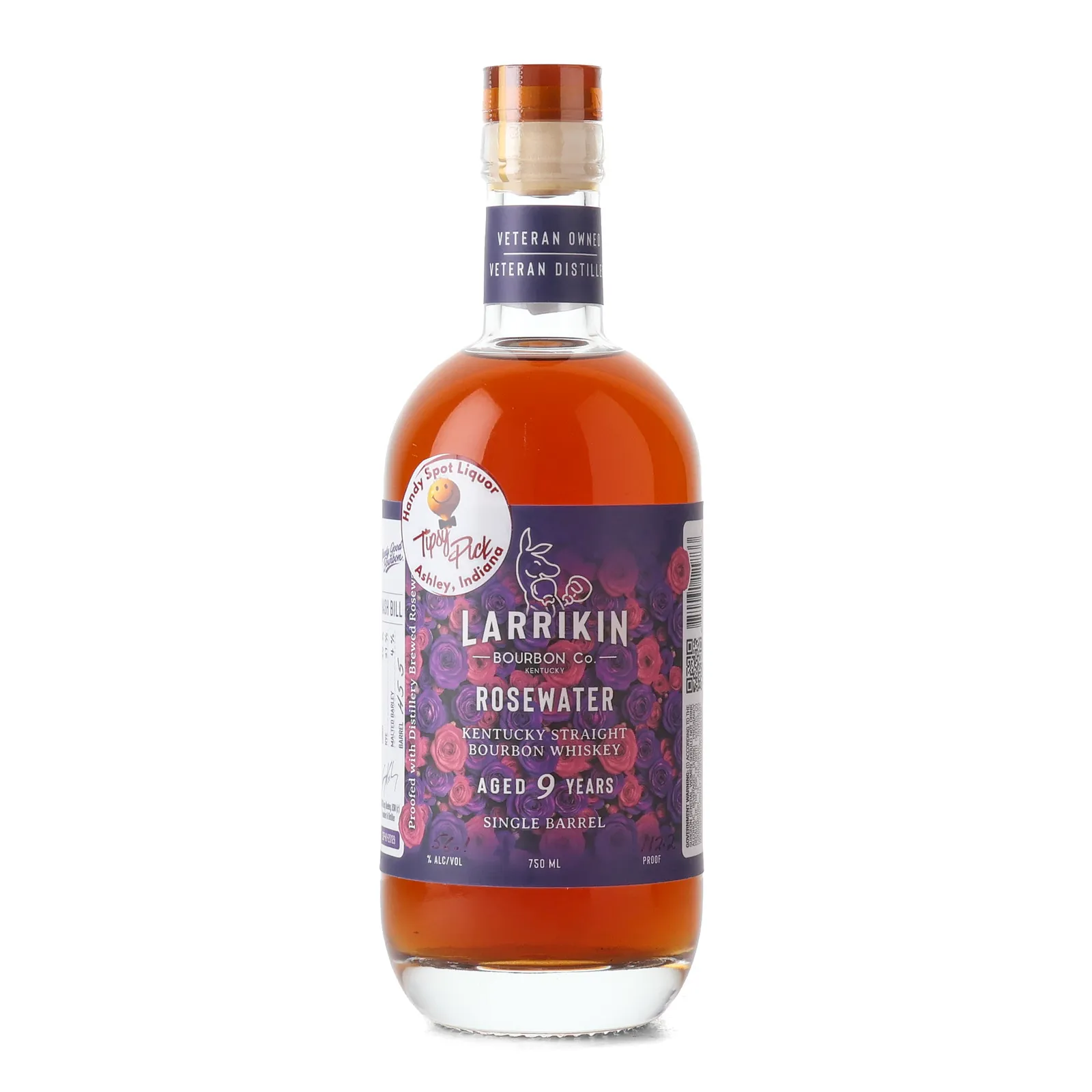 Larrikin Rosewater 9 Year Old, Cask #455, Handy Spot Liquor, 56.1% whisky bottle