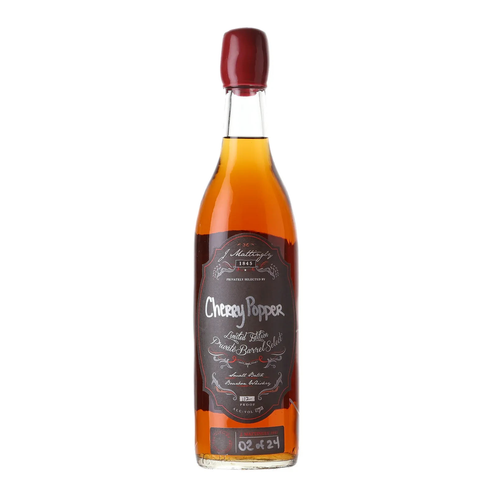 J. Mattingly Cherry Popper, Small Batch, 56% whisky bottle