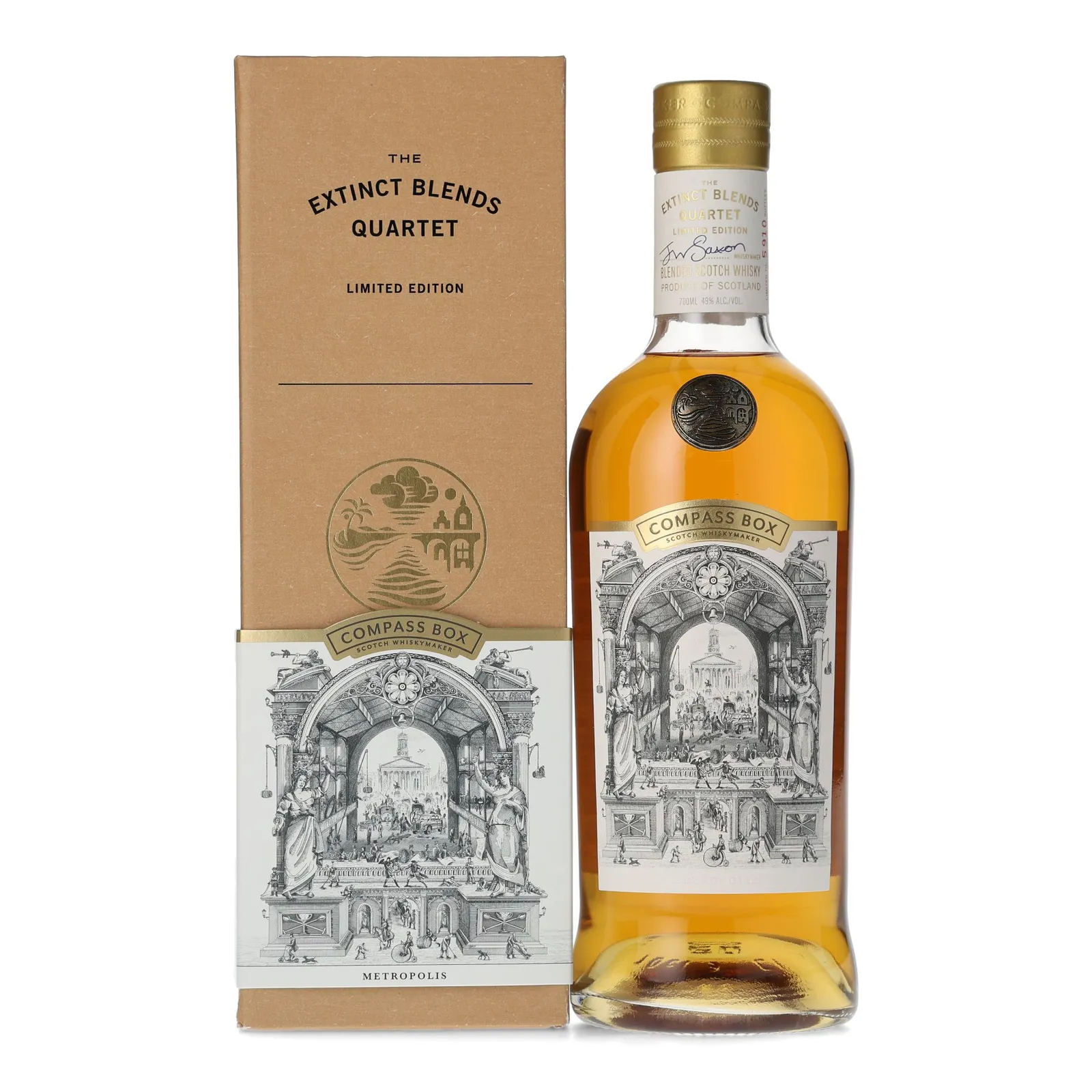 Compass Box Metropolis, Sherry & American Oak & Bourbon Cask, Batch No. 3, 2023, 49% whisky bottle