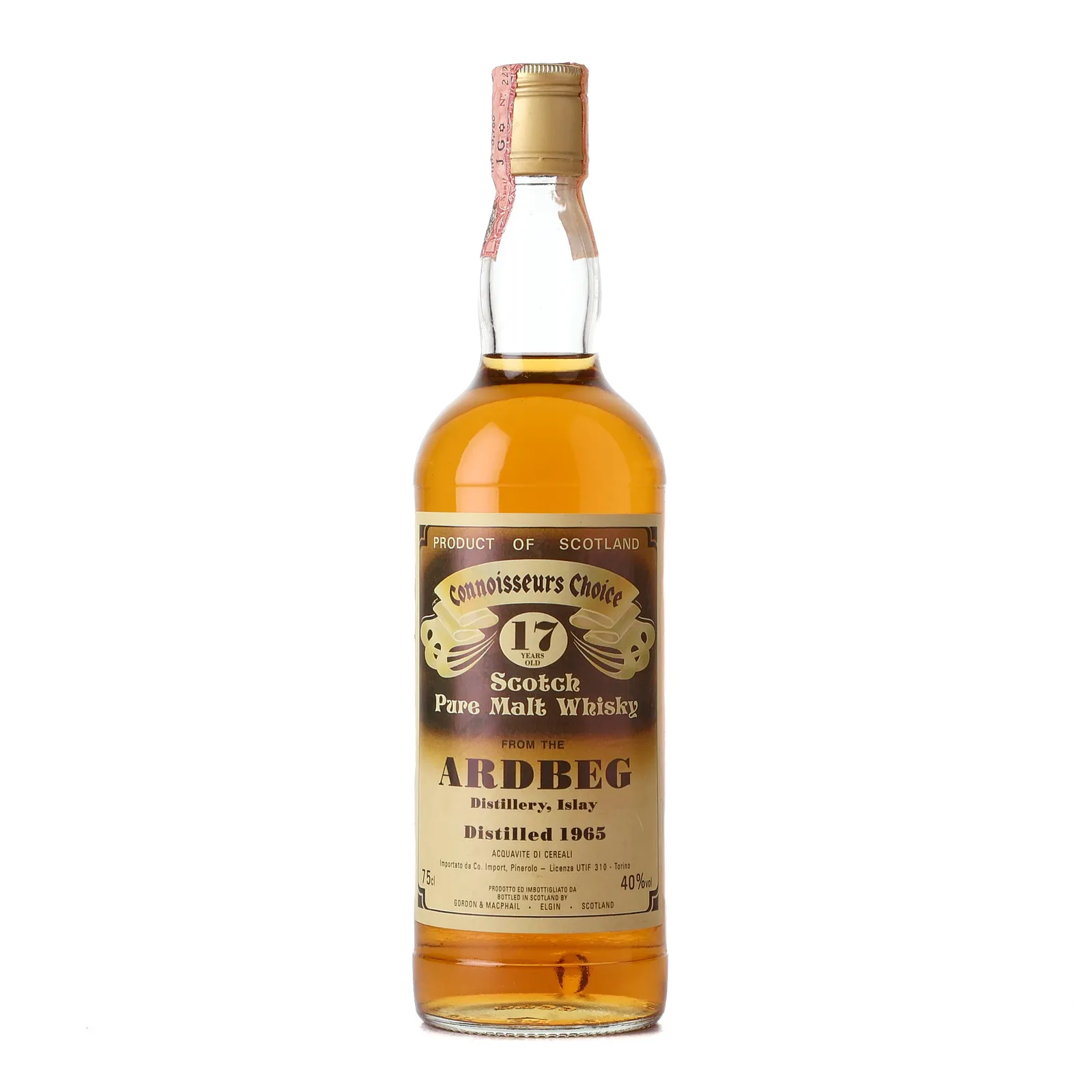 Ardbeg Connoisseurs Choice 17 Year Old, 1965, Gordon & MacPhail, 40% whisky bottle