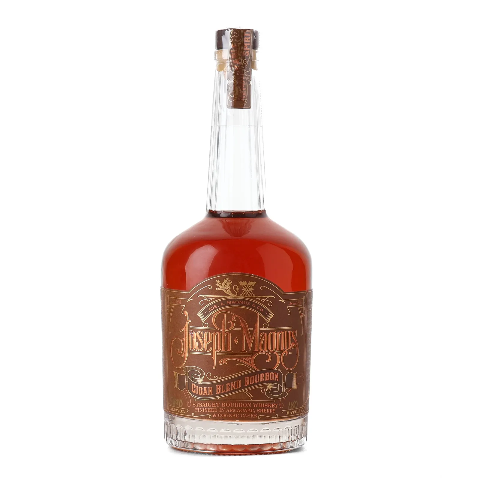 Joseph A. Magnus Cigar Blend Bourbon Batch No. 180, Armagnac, Cognac & Sherry Cask, 58.9% whisky bottle