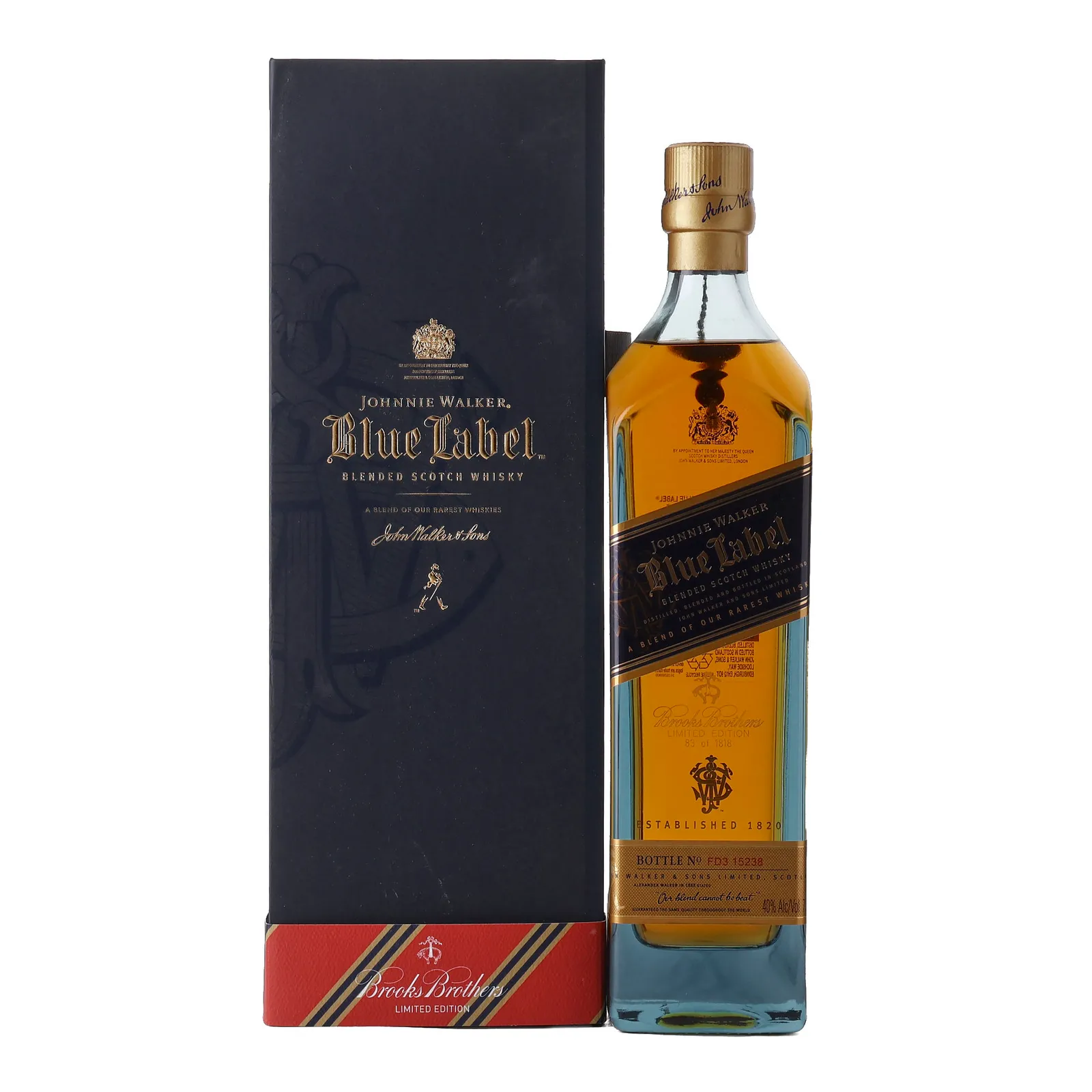 Johnnie Walker Blue Label Brooks Brothers Edition, 2018, 40% whisky bottle