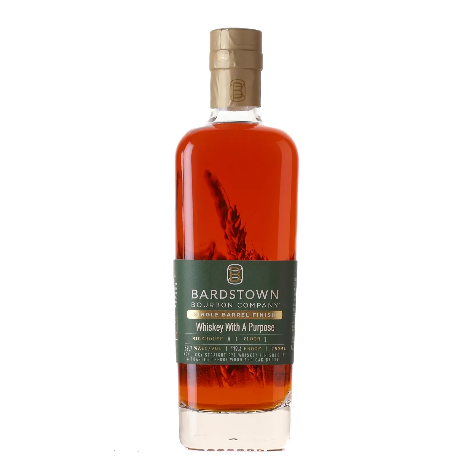 Bardstown Bourbon Company Rye 'Whiskey With A Purpose' Private Barrel Selection 6 Year Old, Oak & Toasted Cherry Wood Cask, 59.7% whisky bottle