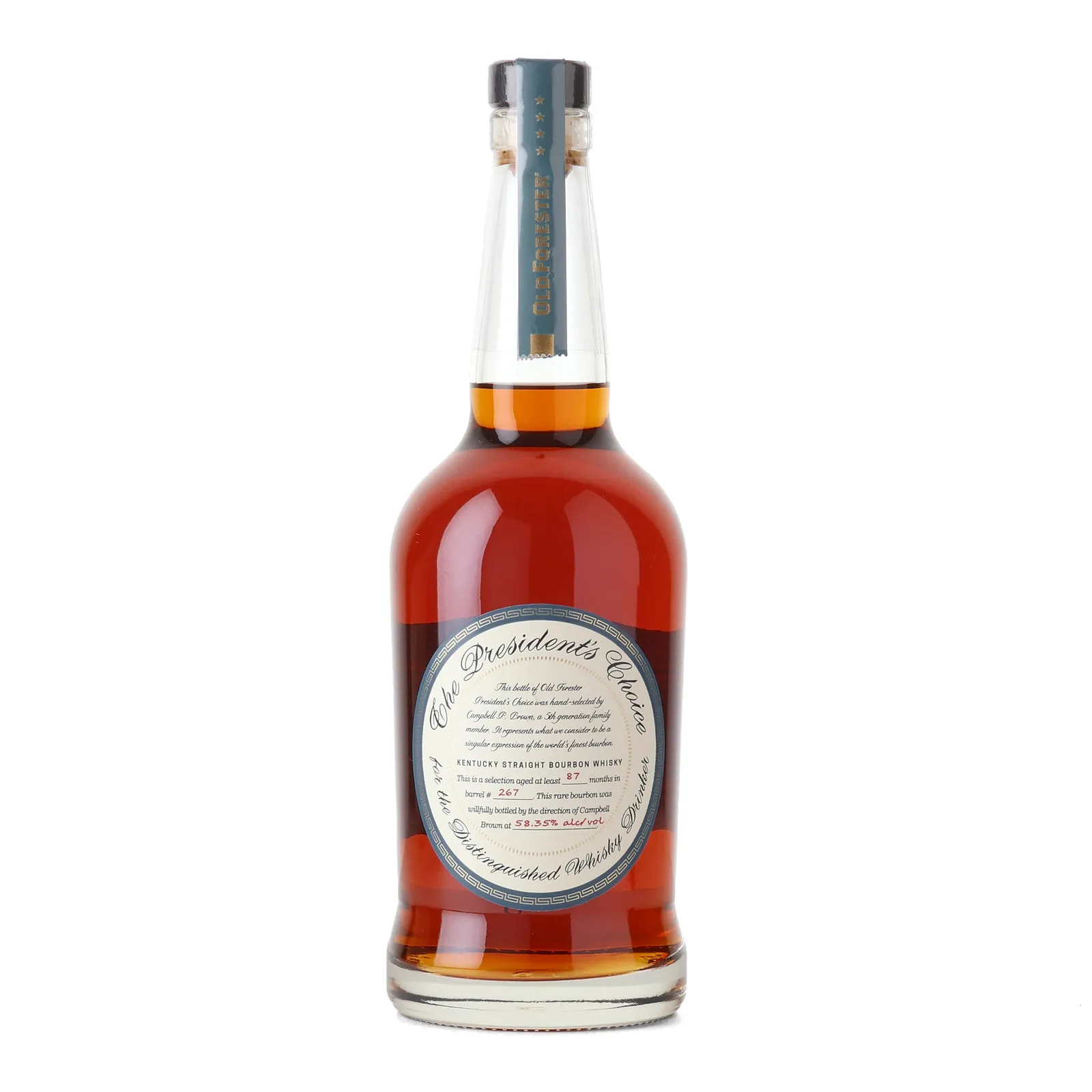 Old Forester The President's Choice 7 Year Old, Cask #267, 58.35% whisky bottle
