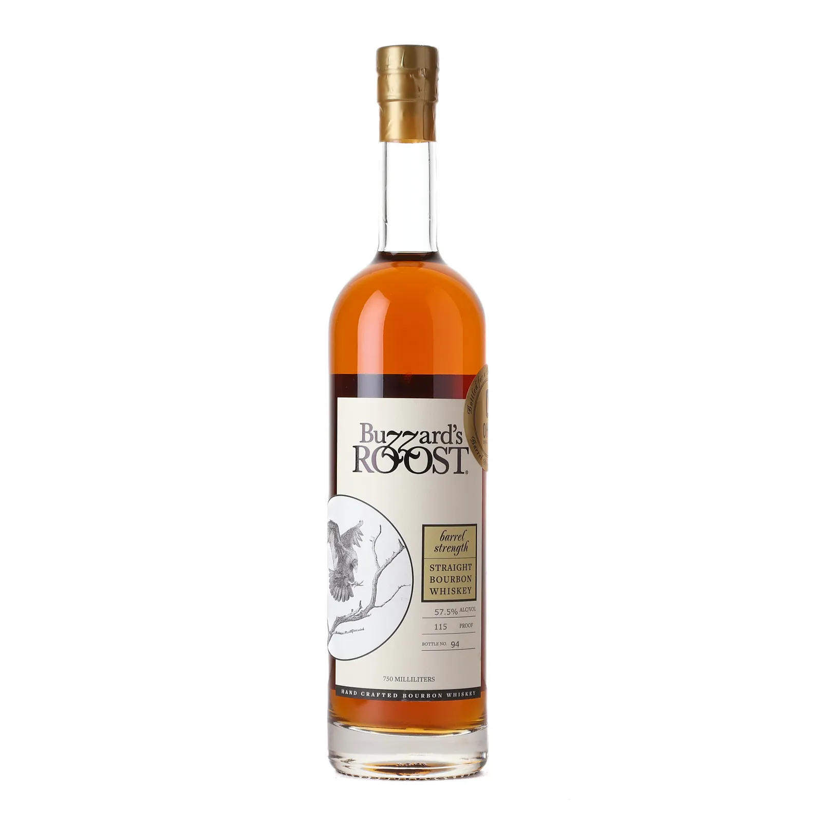 Buzzard's Roost Barrel Strength Bourbon, Cask #23-42536, OHLQ Private Barrel Selection, 57.5% whisky bottle