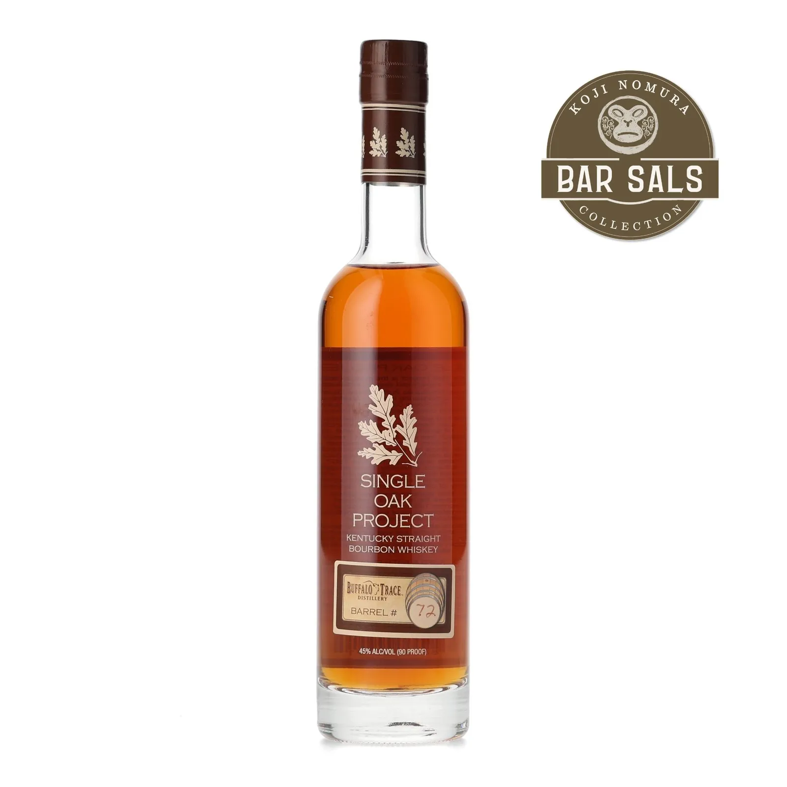 Buffalo Trace Single Oak Project, Cask #72, 2011, 45% whisky bottle