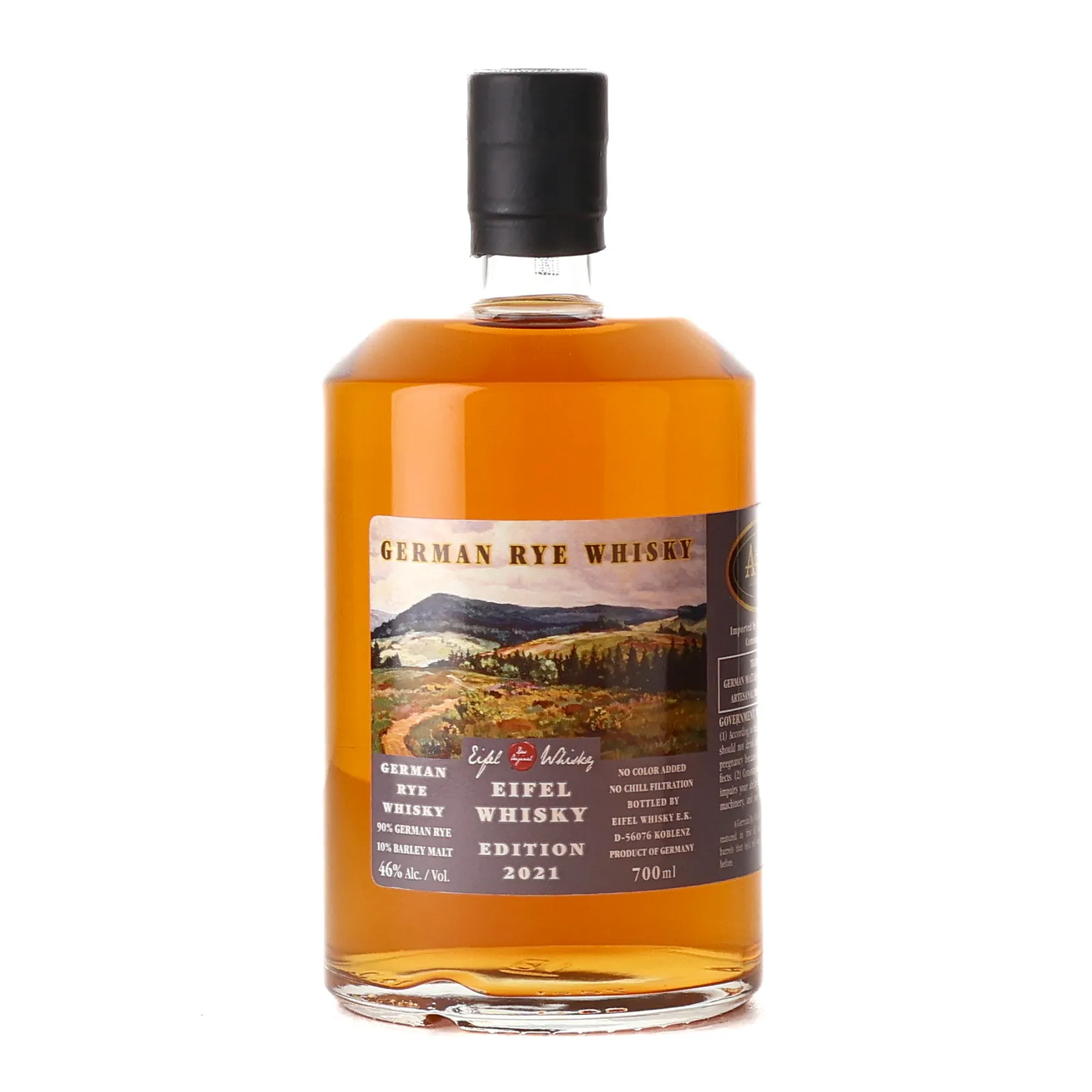 Eifel German Peated Rye Whisky Edition, 7 Year Old, Bordeaux & Ex-Laphroaig Cask, 2021, 46% whisky bottle
