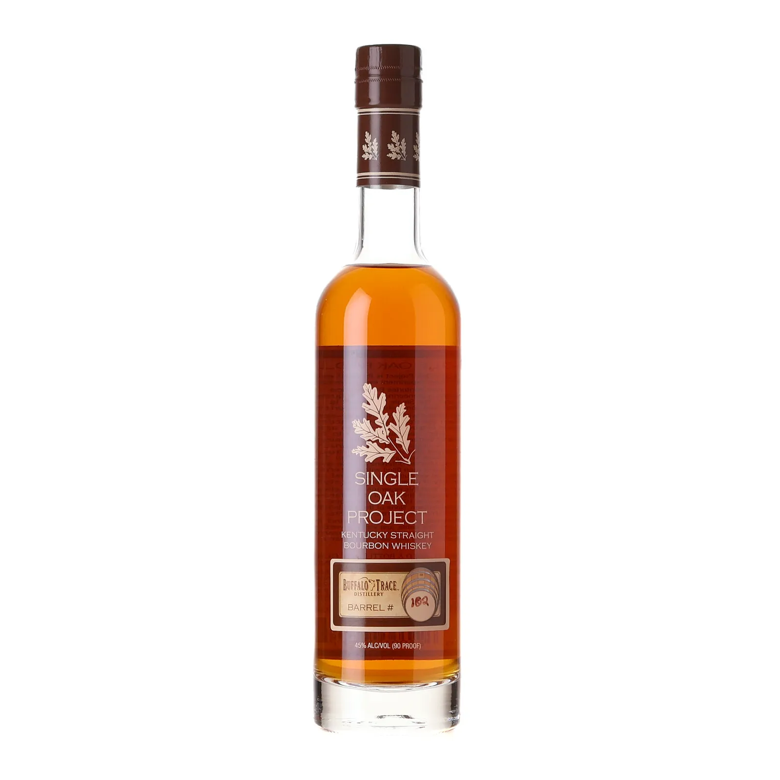 Buffalo Trace Single Oak Project, Cask #102, Batch No. 9, 2013, 45% whisky bottle