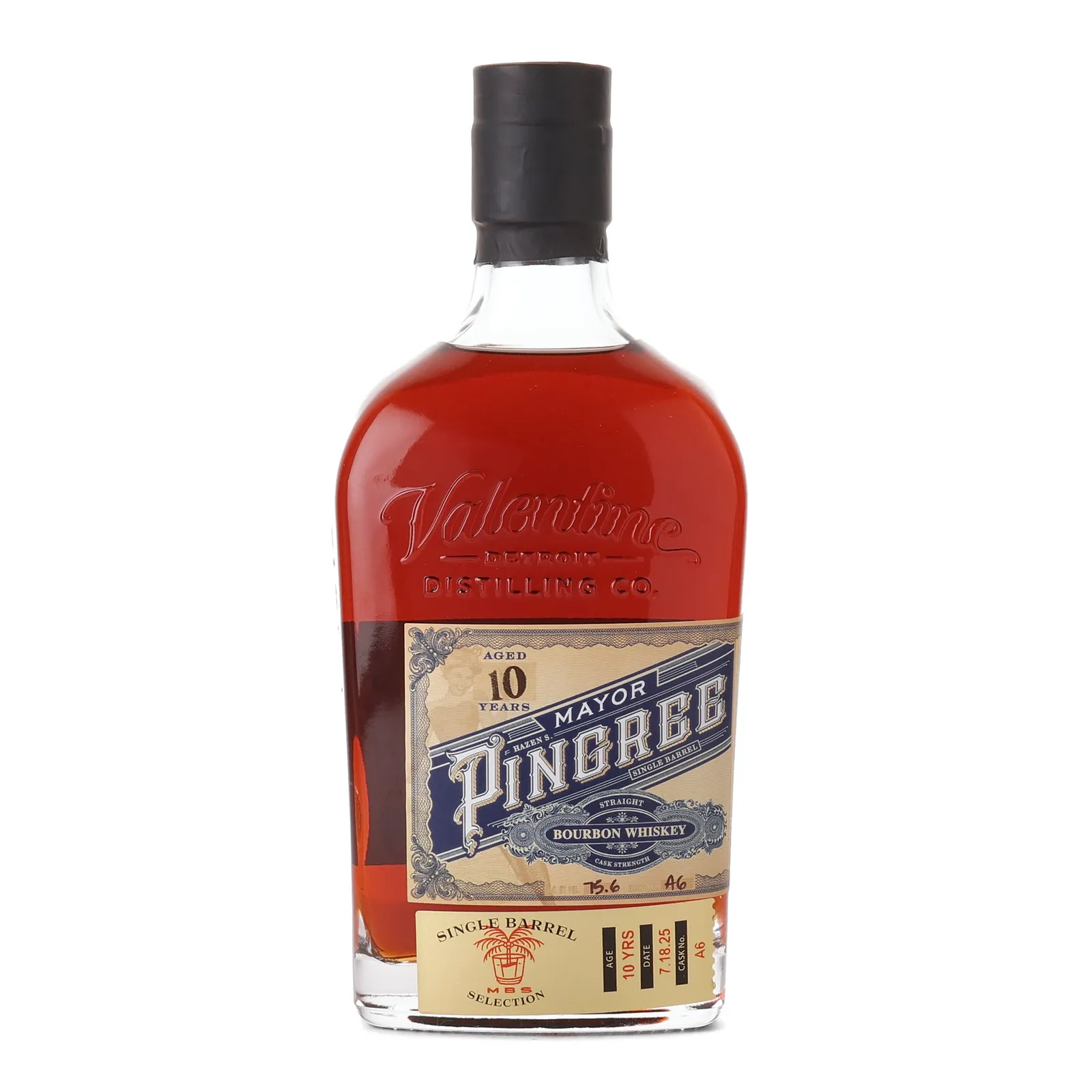 Mayor Pingree MBS Selection 10 Year Old, Cask #A6, 2025, 75.6% whisky bottle