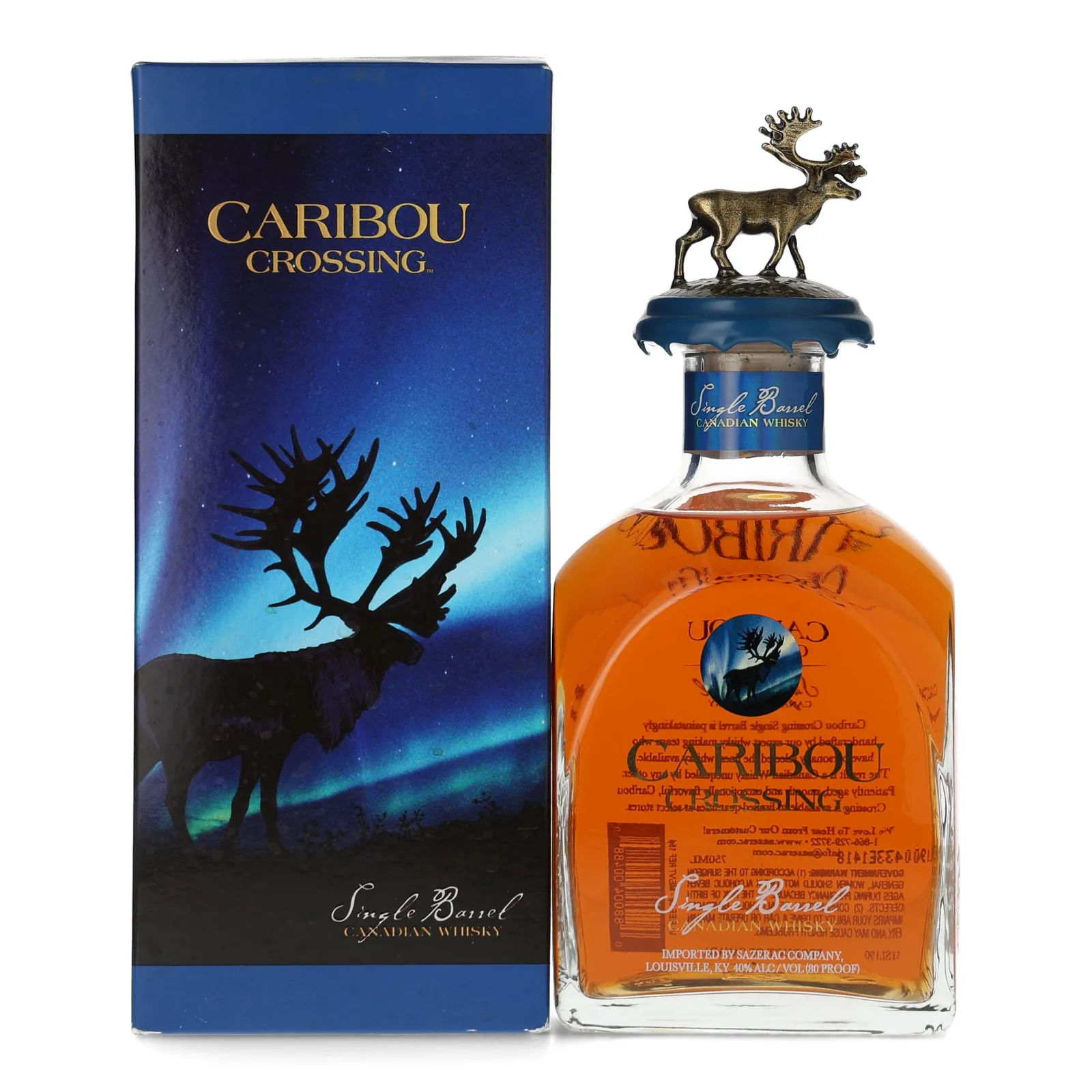 Caribou Crossing Single Barrel Canadian Whisky, 2019, 40% whisky bottle