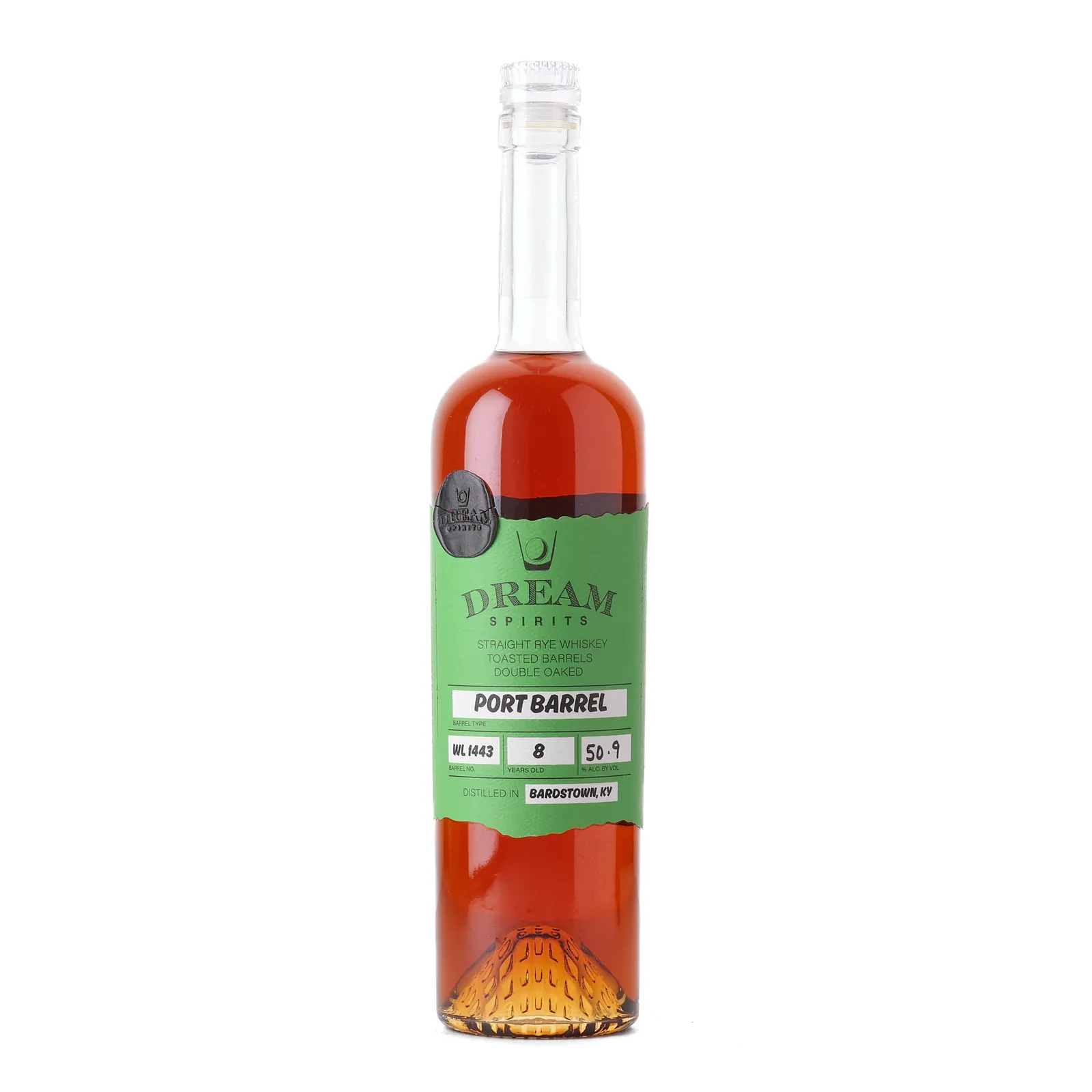 Dream Spirits Toasted Barrel Port Cask #8 Year Old, Cask #WL 1443, 50.9% whisky bottle