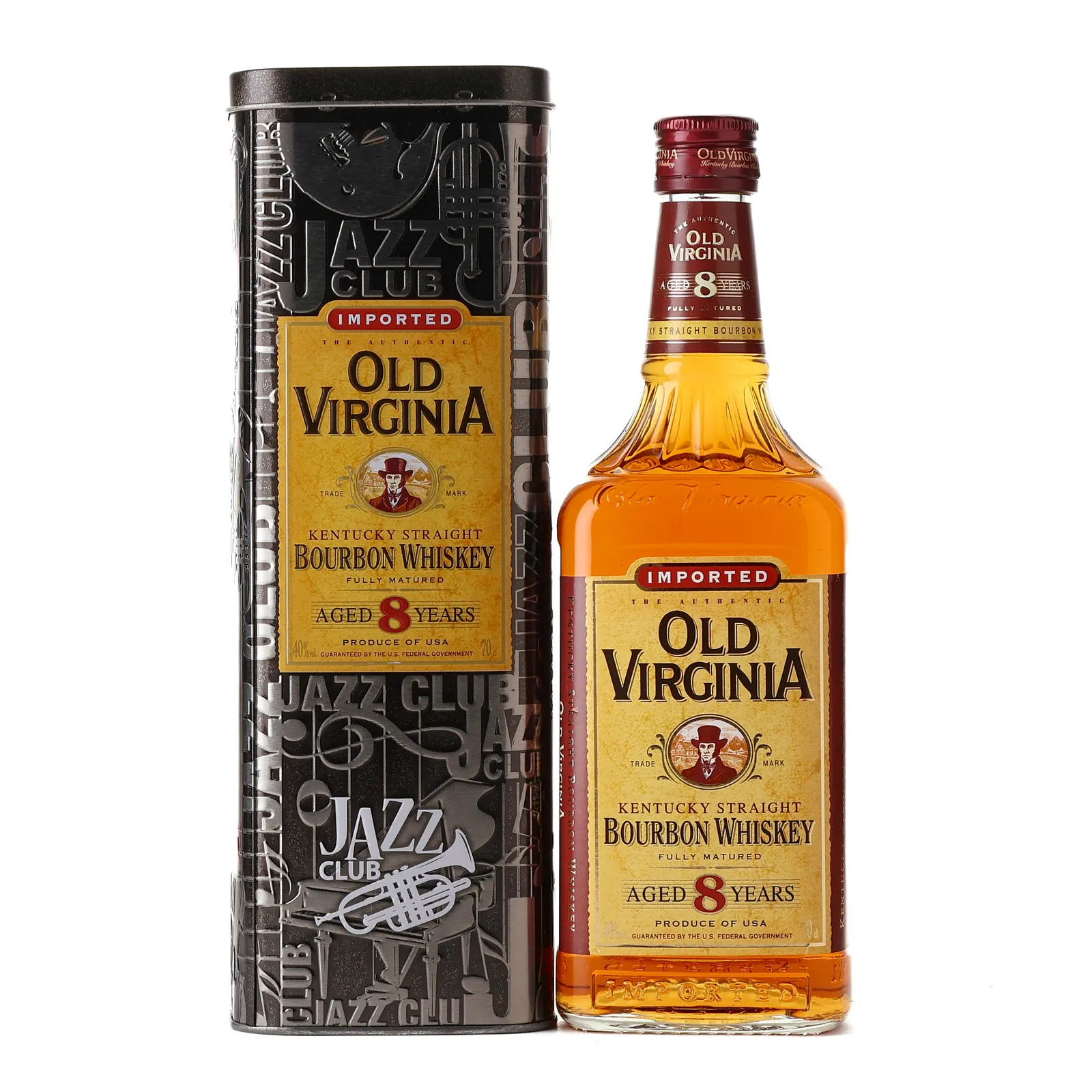 Old Virginia 8 Year Old, 40% whisky bottle