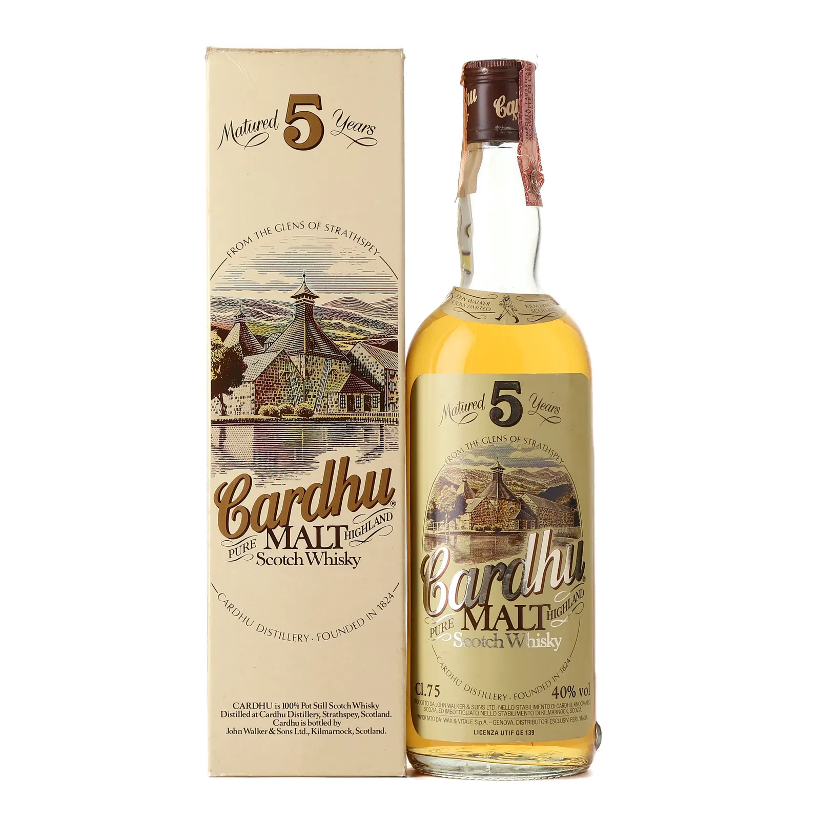 Cardhu 5 Year Old, 1981, 40% whisky bottle