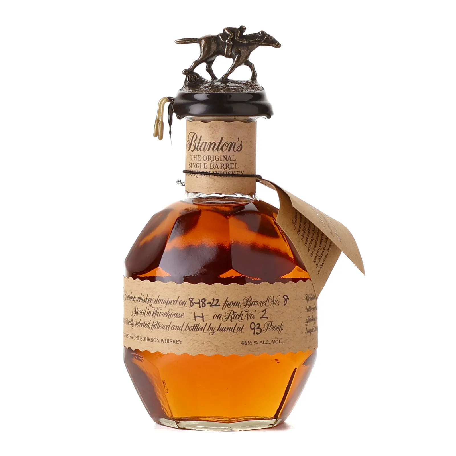 Blanton's Original Single Barrel, Cask #8, 2022, 46.5% whisky bottle
