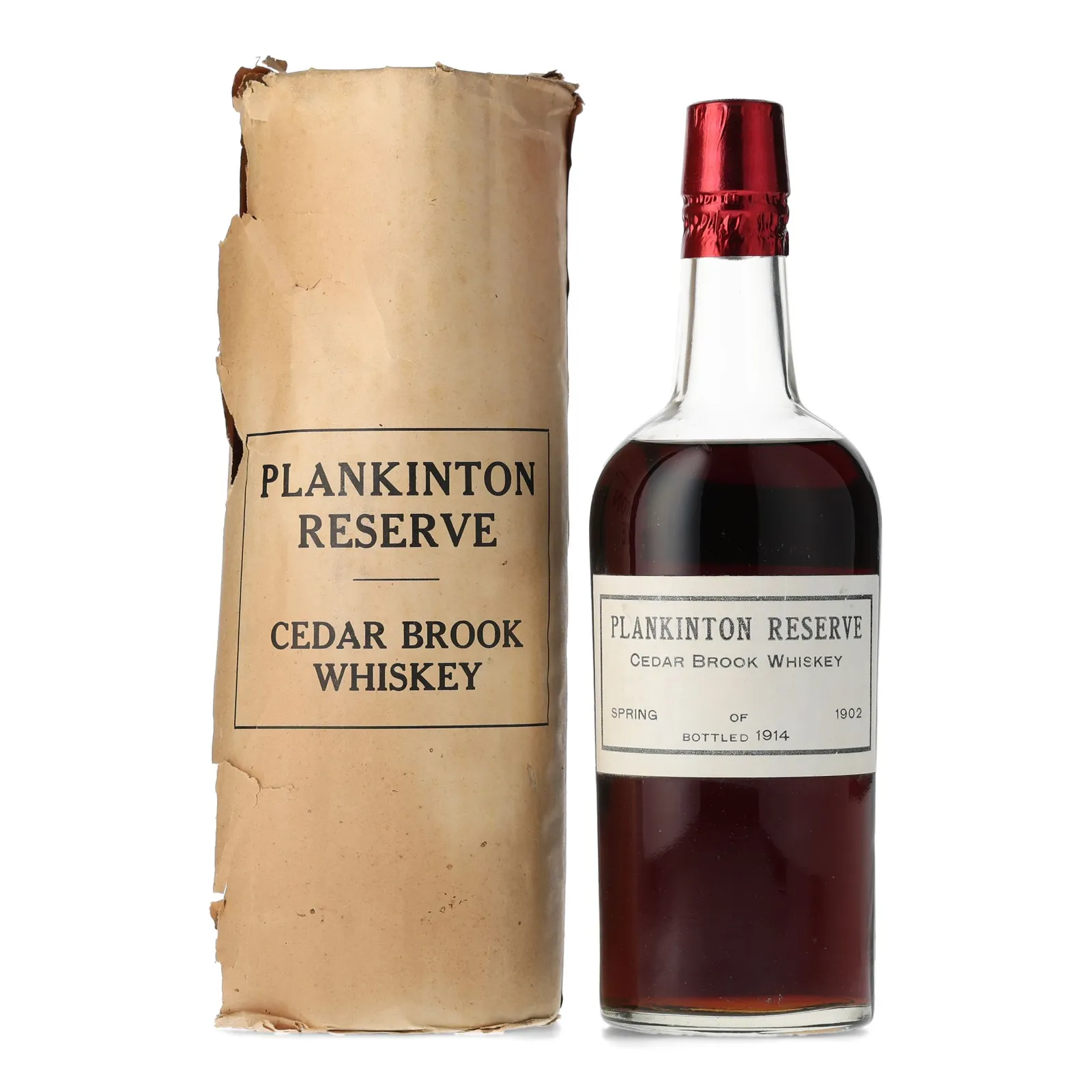 Cedar Brook Plankinton Reserve 12 Year Old, 1914 whisky bottle
