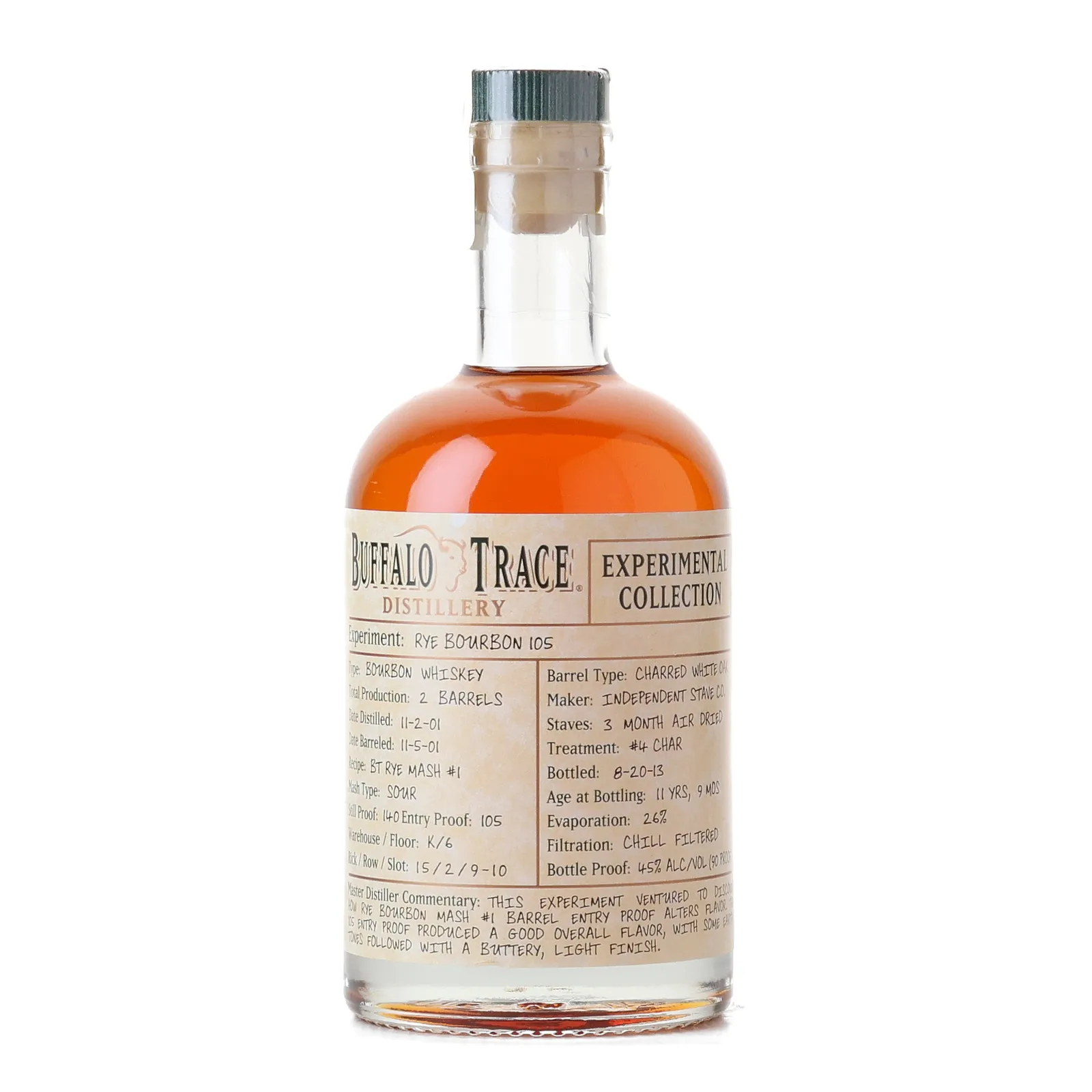 Buffalo Trace Experimental Collection 11 Year Old, White Oak Cask, 2013, 45% whisky bottle