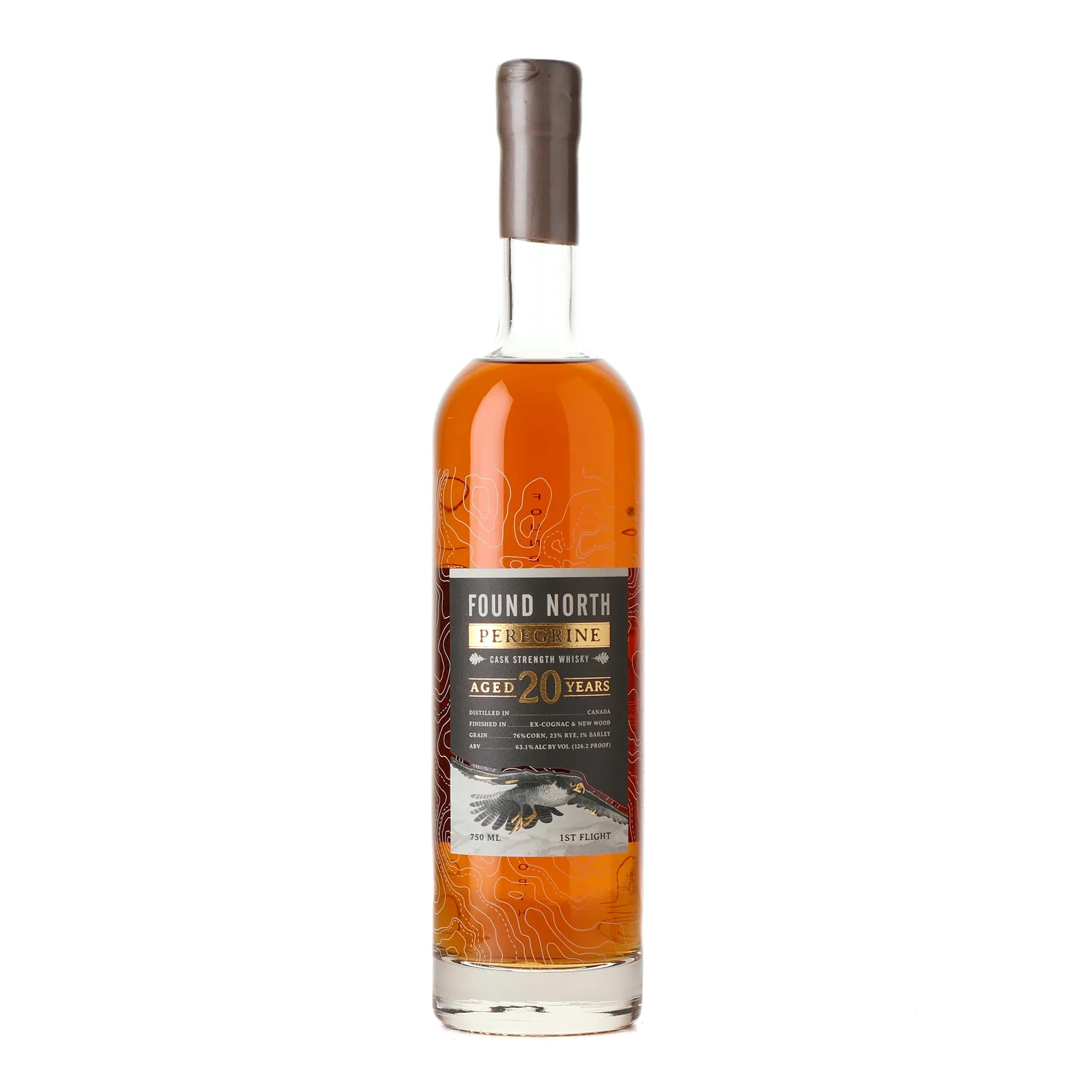 Found North Peregrine 20 Year Old, Cognac & New Oak Cask, 1st Flight, 2023, 63.1% whisky bottle