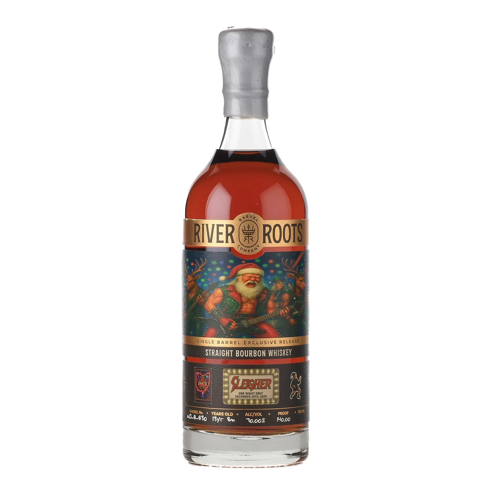 River Roots Sleigher Private Barrel Selection 13 Year Old, Cask #MJ-B-B30, 2025, 70% whisky bottle