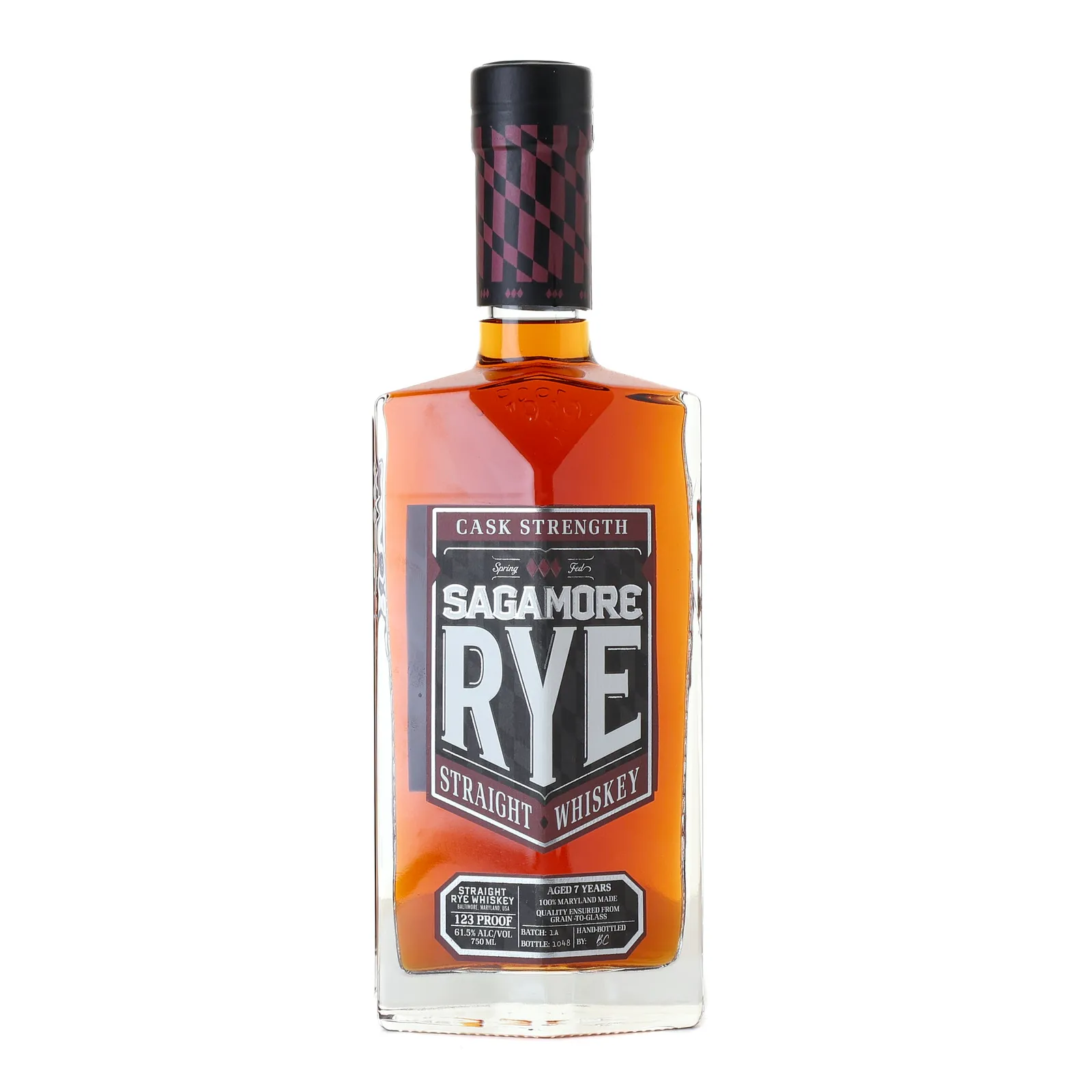 Sagamore Spirit Cask Strength 7 Year Old, Batch No. 1A, 2024, 61.5% whisky bottle