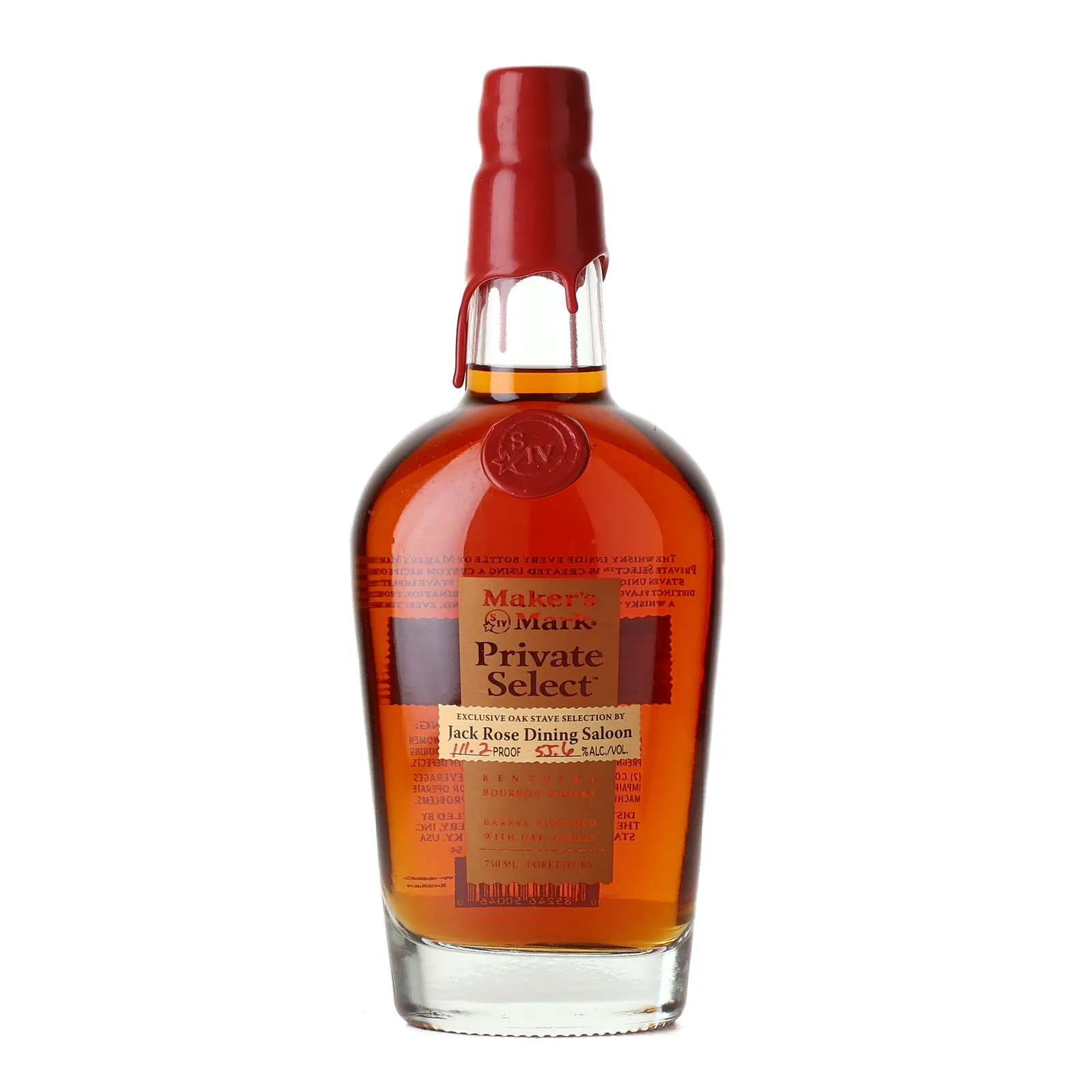Maker's Mark Private Select Jack Rose Dining Saloon Private Barrel Selection, Oak Cask, 55.6% whisky bottle