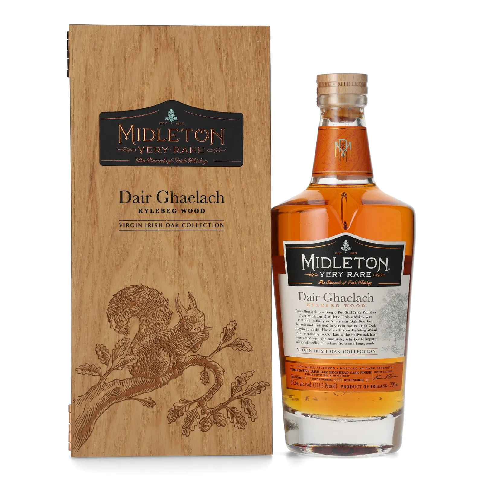 Midleton Dair Ghaelach Kylebeg Wood, Virgin Irish Oak Cask, Tree No. 1, 2021, 55.6% whisky bottle