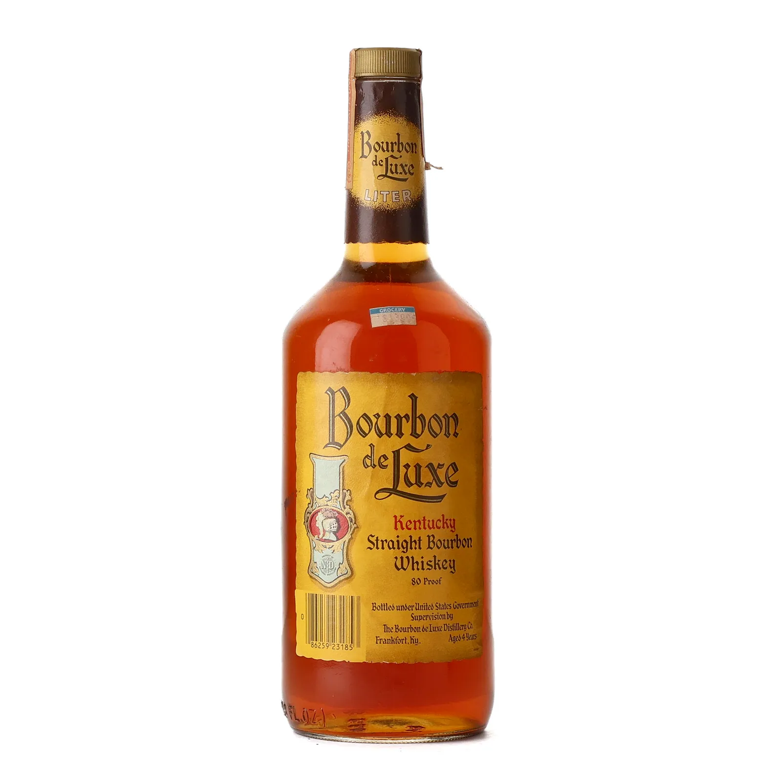 Bourbon de Luxe 4 Year Old, 40%, 1L whisky bottle
