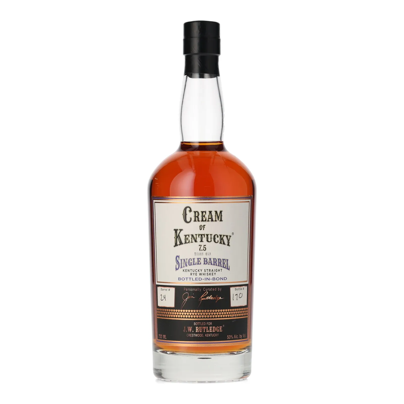 Cream of Kentucky Single Barrel 7 Year Old, Cask #24, 2023, 50% whisky bottle