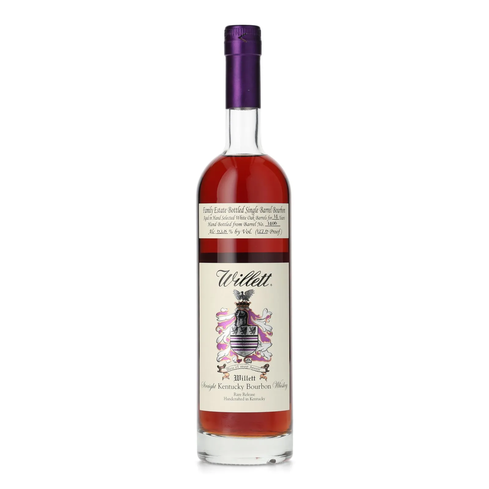 Willett Family Estate 14 Year Old, Oak Cask, Cask #1406, 2018, 63.8% whisky bottle