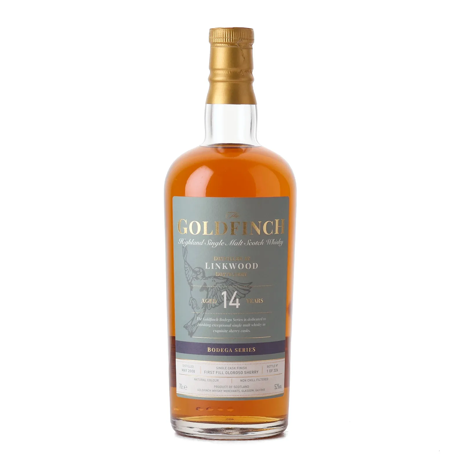 Linkwood Bodega Series 14 Year Old, Sherry Cask, 2008, Goldfinch Whisky Merchants, 52% whisky bottle