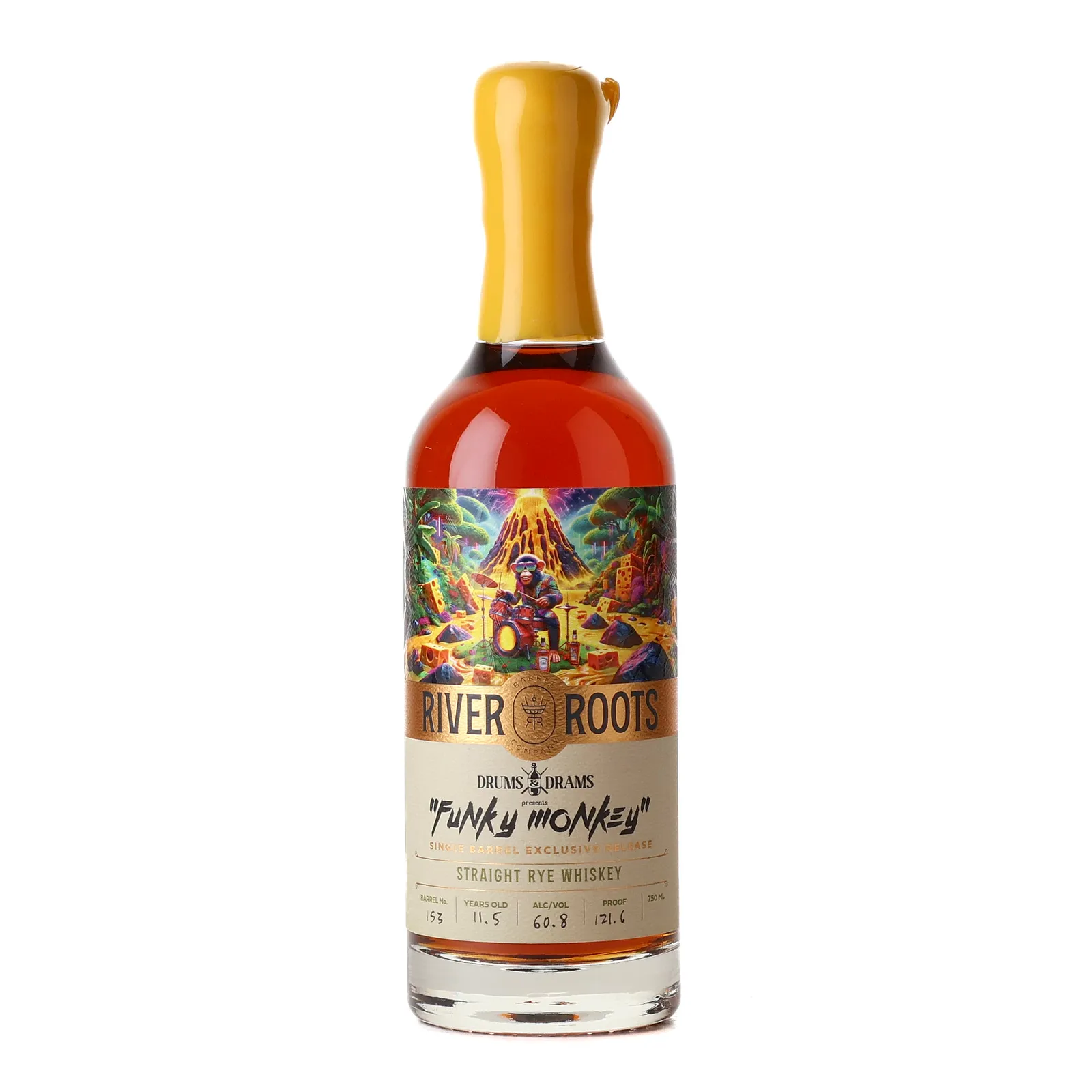 River Roots Funky Monkey 11 Year Old, Cask #153, River Roots Barrel Company, 60.8% whisky bottle