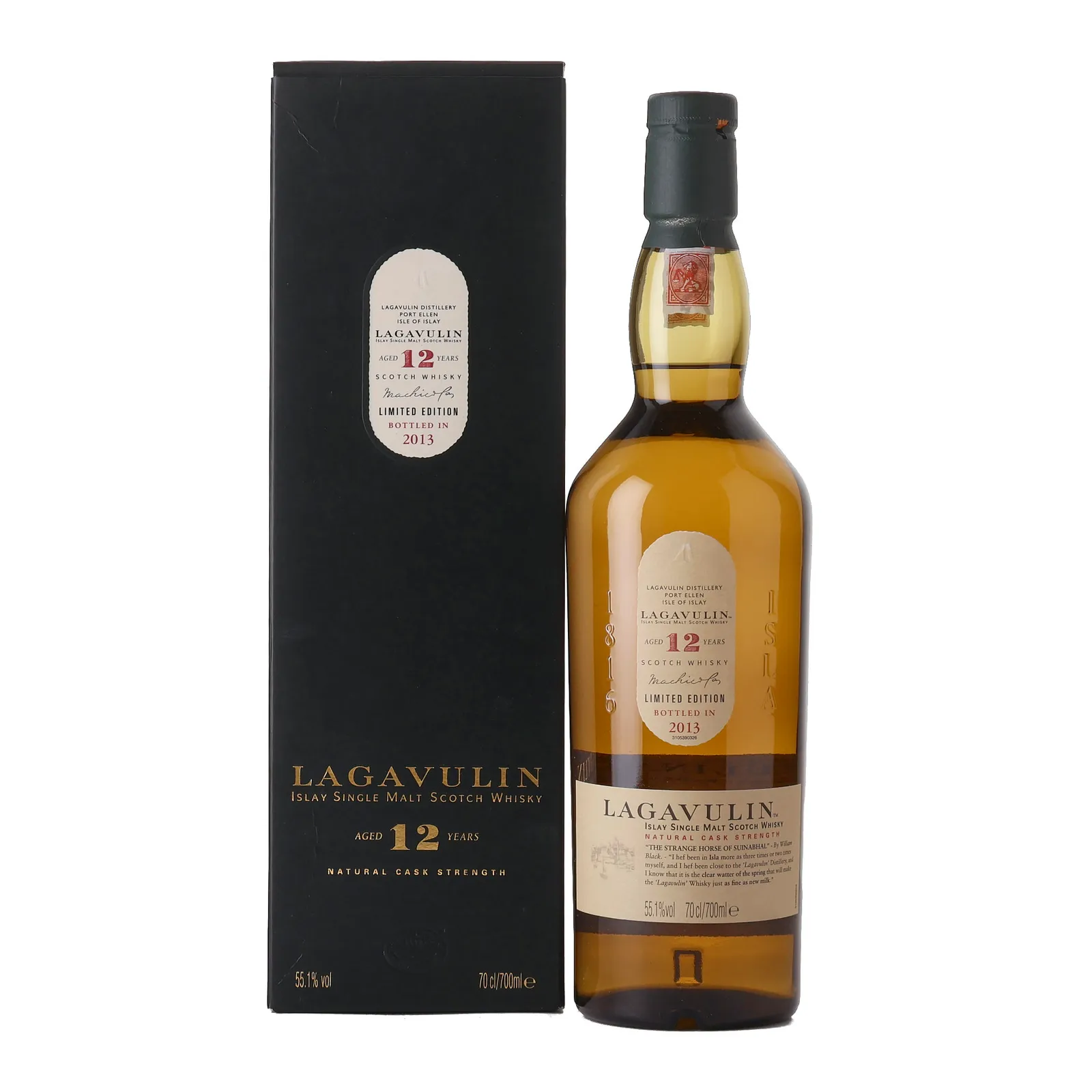 Lagavulin Natural Cask Strength 12 Year Old, Refill American Oak Cask, 2013, 55.1%
