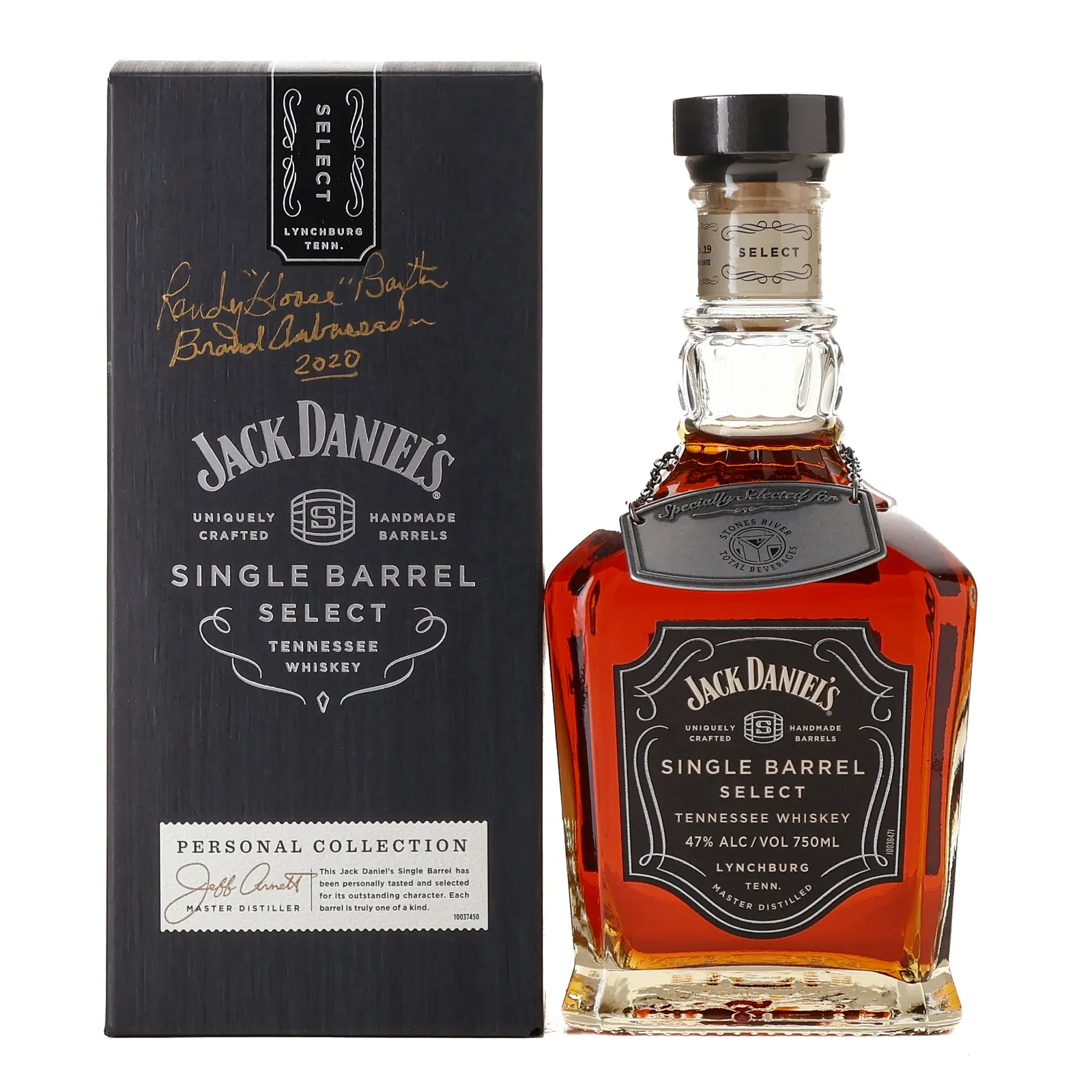Jack Daniel's Single Barrel Select 'Stones River' Private Barrel Selection, New Charred American Oak Cask, 2020, 47% whisky bottle