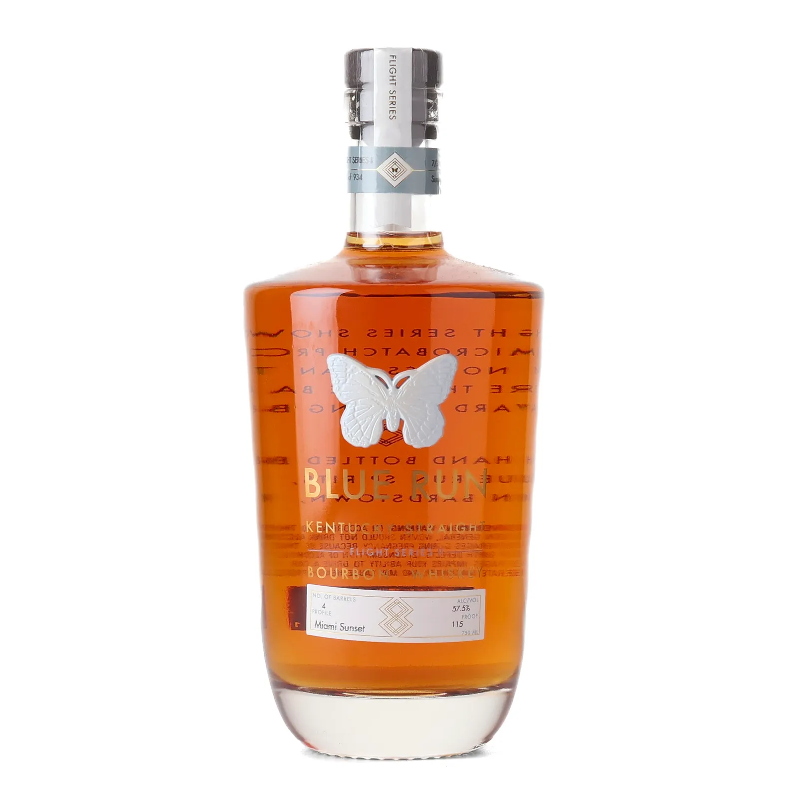 Blue Run Flight Series II: Miami Sunset Bourbon, 2023, 57.5% whisky bottle