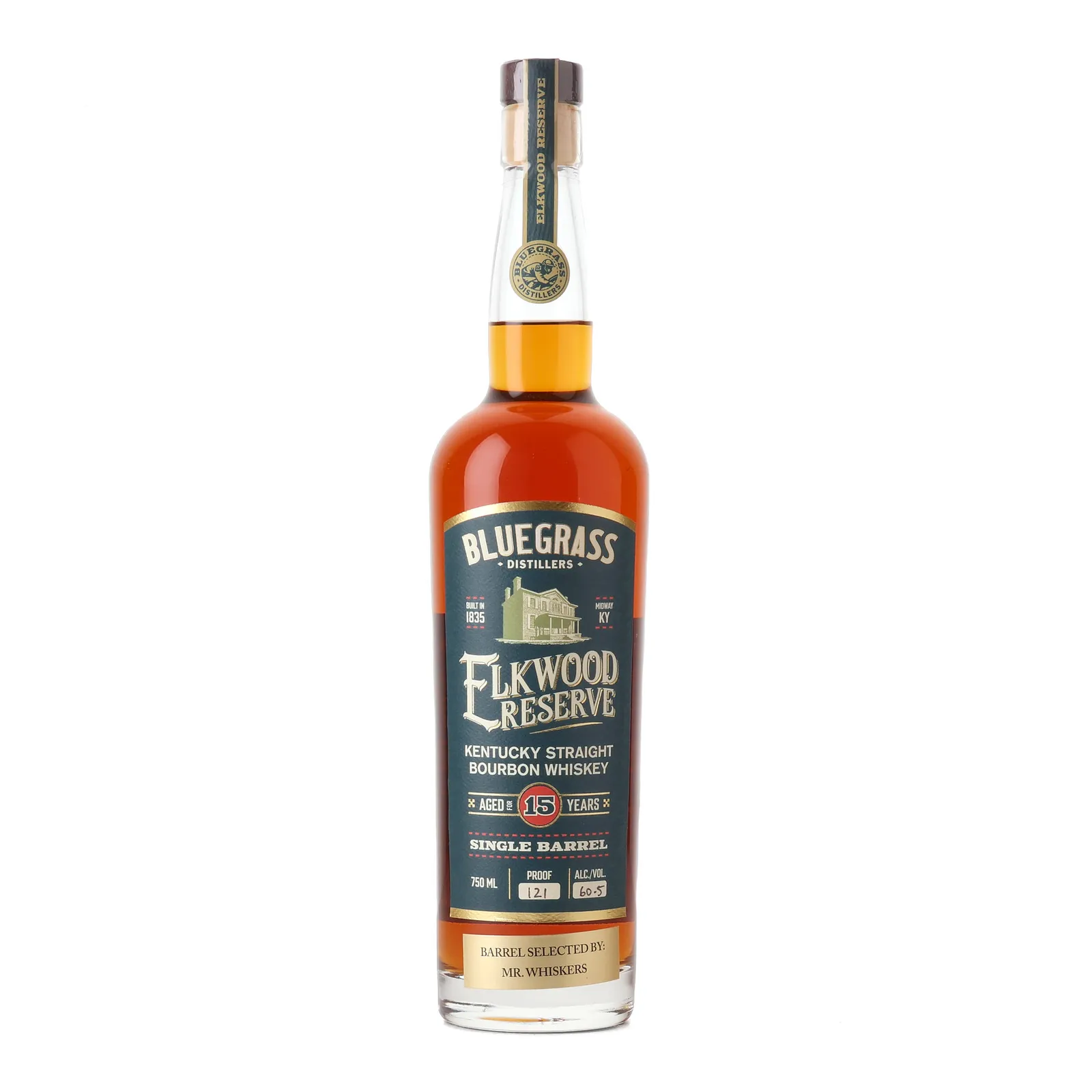 Bluegrass Distillers Elkwood Reserve 15 Year Old, New Charred Oak Cask, Batch No. 119, 2024, 60.5% whisky bottle