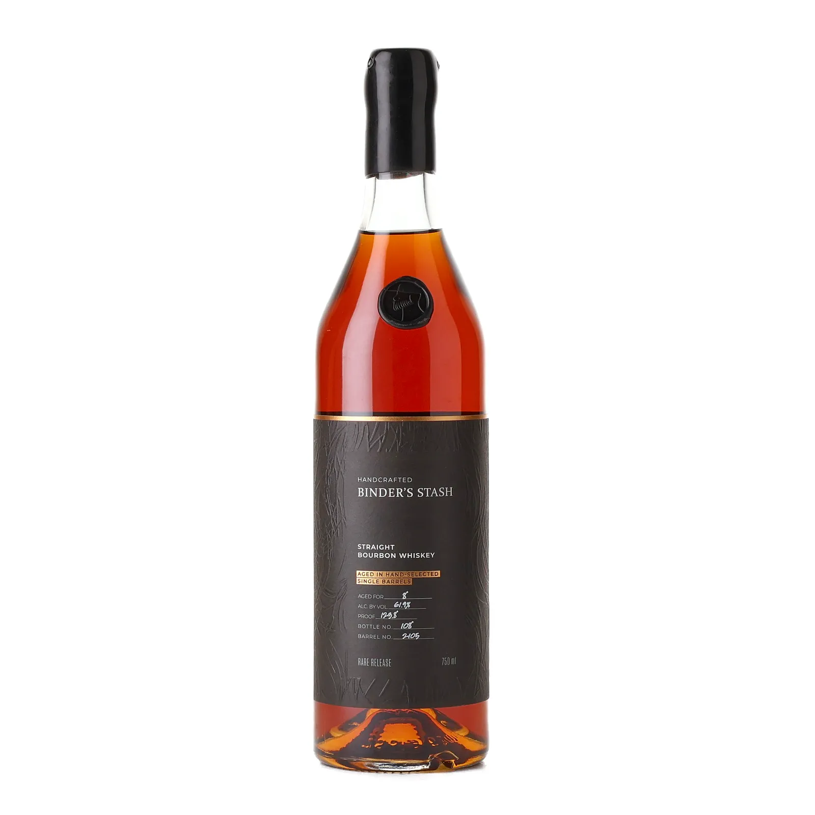 Binder's Stash Rectifier's 4 Life Private Barrel Selection 8 Year Old, Cask #2105, Stoddard Spirits, 61.9% whisky bottle