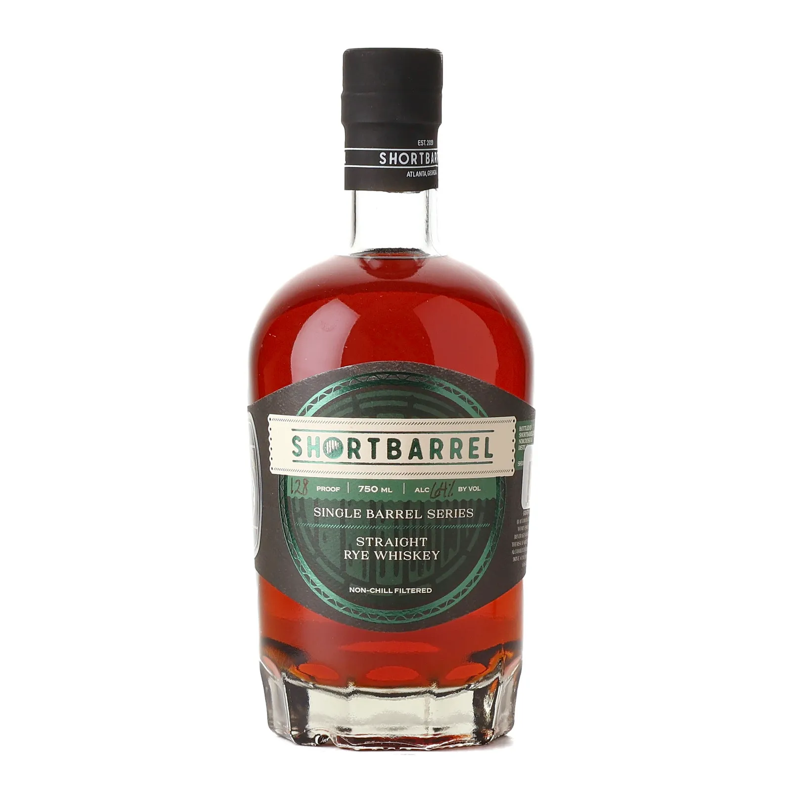 Shortbarrel Single Barrel Series Straight Rye 'Turtle Creek Wine & Spirits' 12 Year Old, 2024, 64% whisky bottle