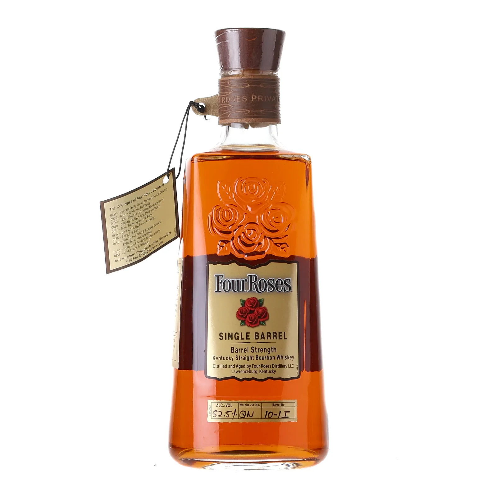 Four Roses Single Barrel Barrel Strength OBSK 10 Year Old, Cask #QN 10-1 I, 2022, 52.5% whisky bottle