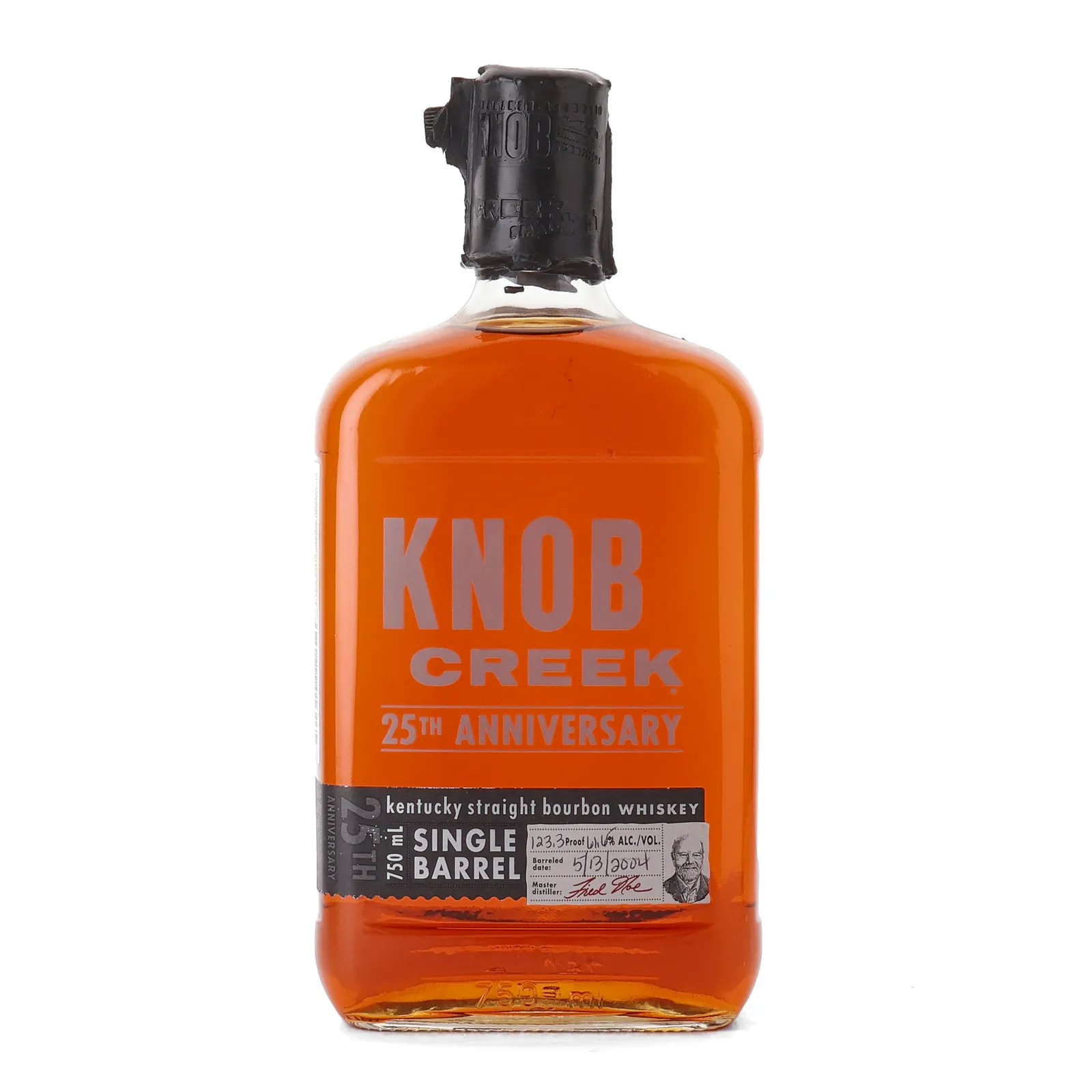 Knob Creek 2004 Single Barrel 25th Anniversary 13 Year Old, New Charred Oak Cask, 2017, 61.6% whisky bottle