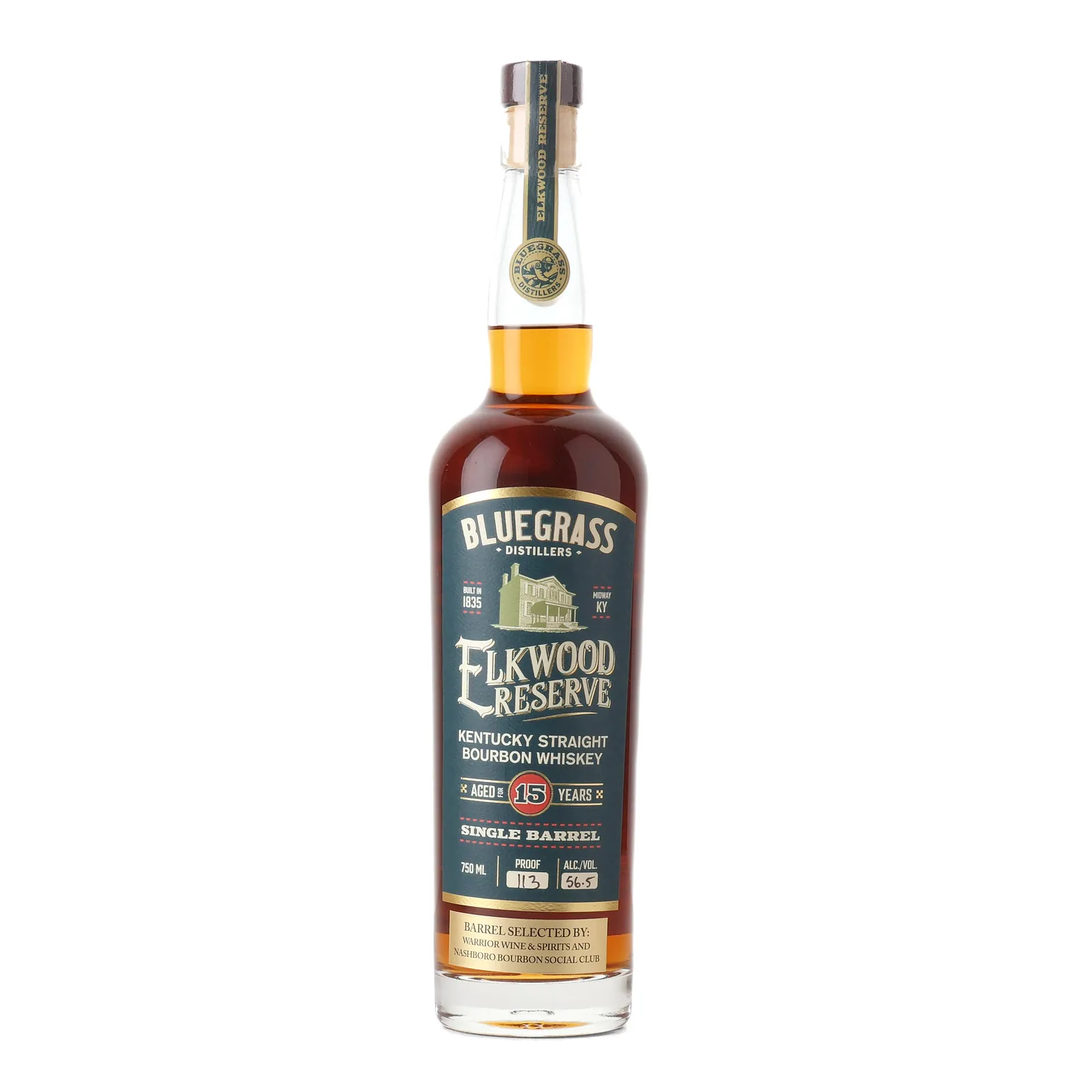 Bluegrass Distillers Elkwood Reserve 15 Year Old, 2024, 56.5% whisky bottle