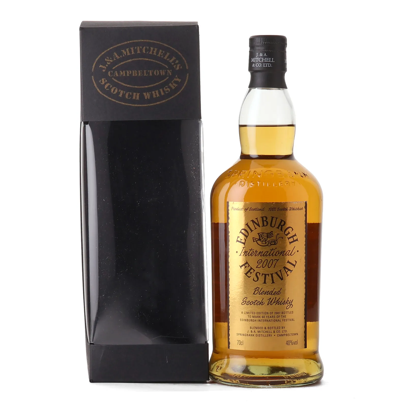 Edinburgh International Festival Scotch Whisky, 2007, 40% whisky bottle