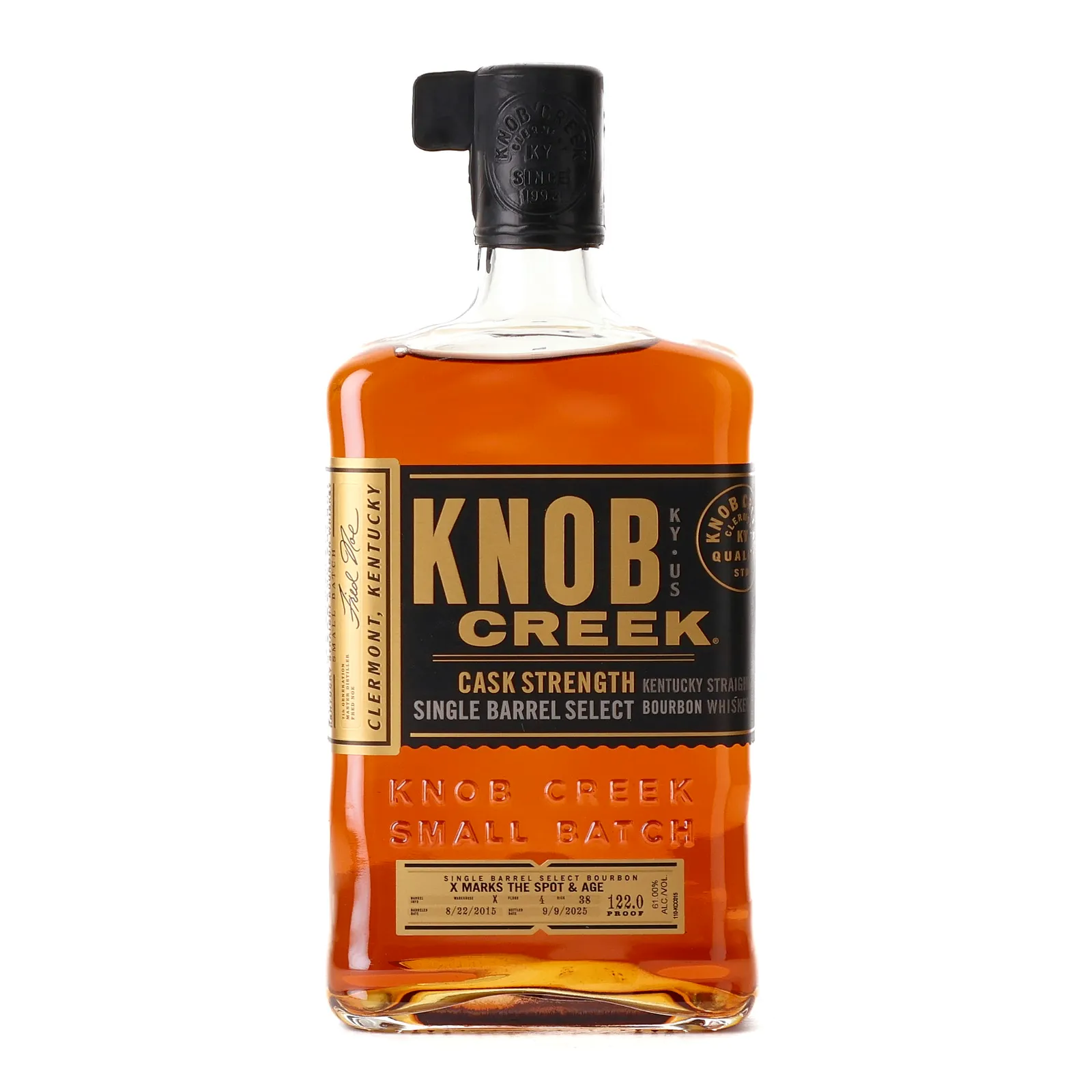 Knob Creek Cask Strength Single Barrel Select Bourbon, 2025, 61% whisky bottle